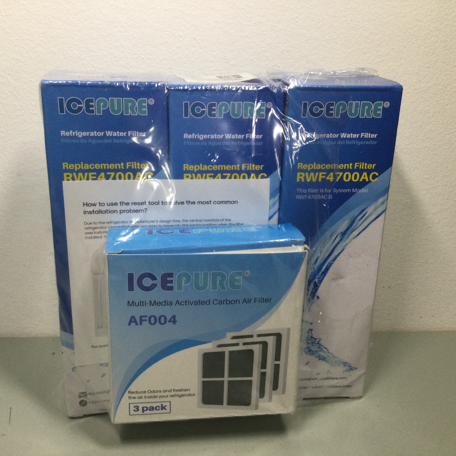 3 Packs PUREPLUS Refrigerator Water Filter RWF4700AC