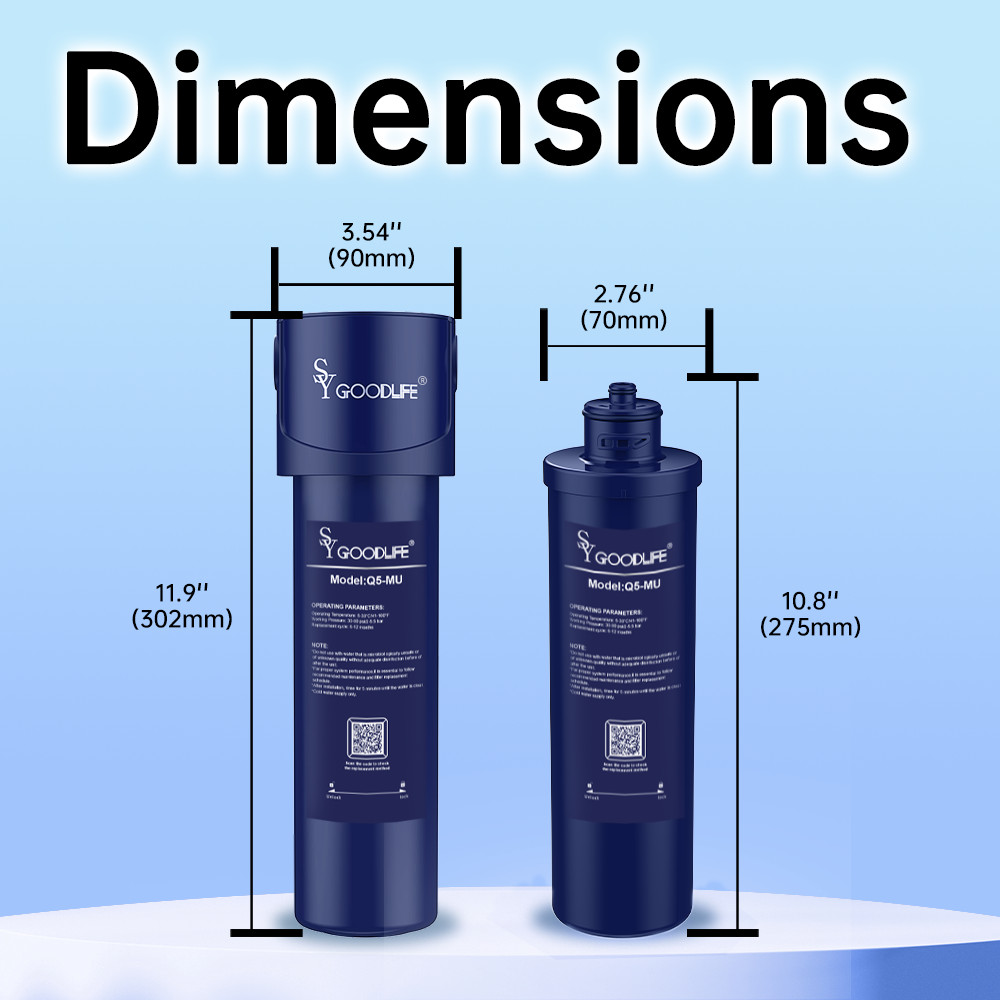 Replace Filter For Q5-MU,remove chlorine, heavy metals, discoloration and odor