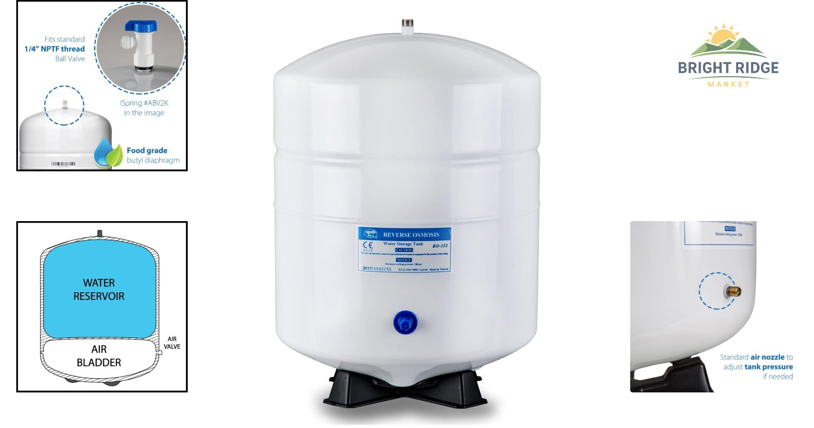 5.5 Gallon Water Tank for Effective Discharge in Vertical or Horizontal Position
