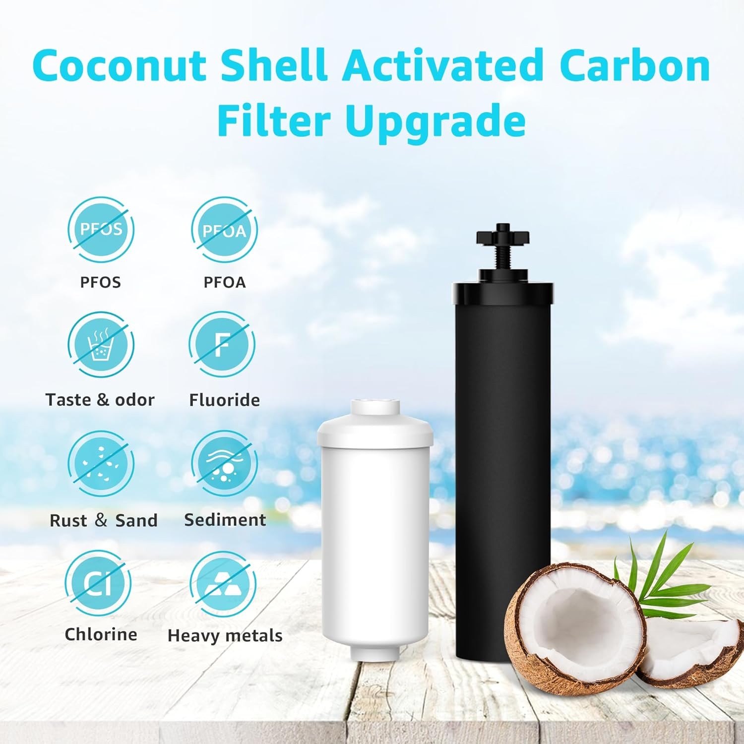 AQUA CREST Filters Replacements For Berkey® BB9-2&PF-2&Gravity Filter System