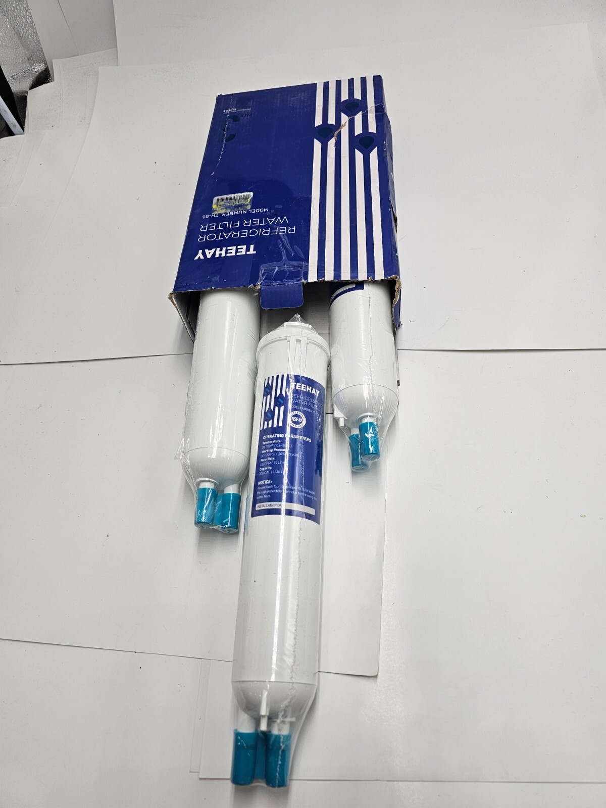 (QTY 3) Teehay Refrigerator Water Filter TH-06 Temp 33-100°F Pressure 30-120PSI