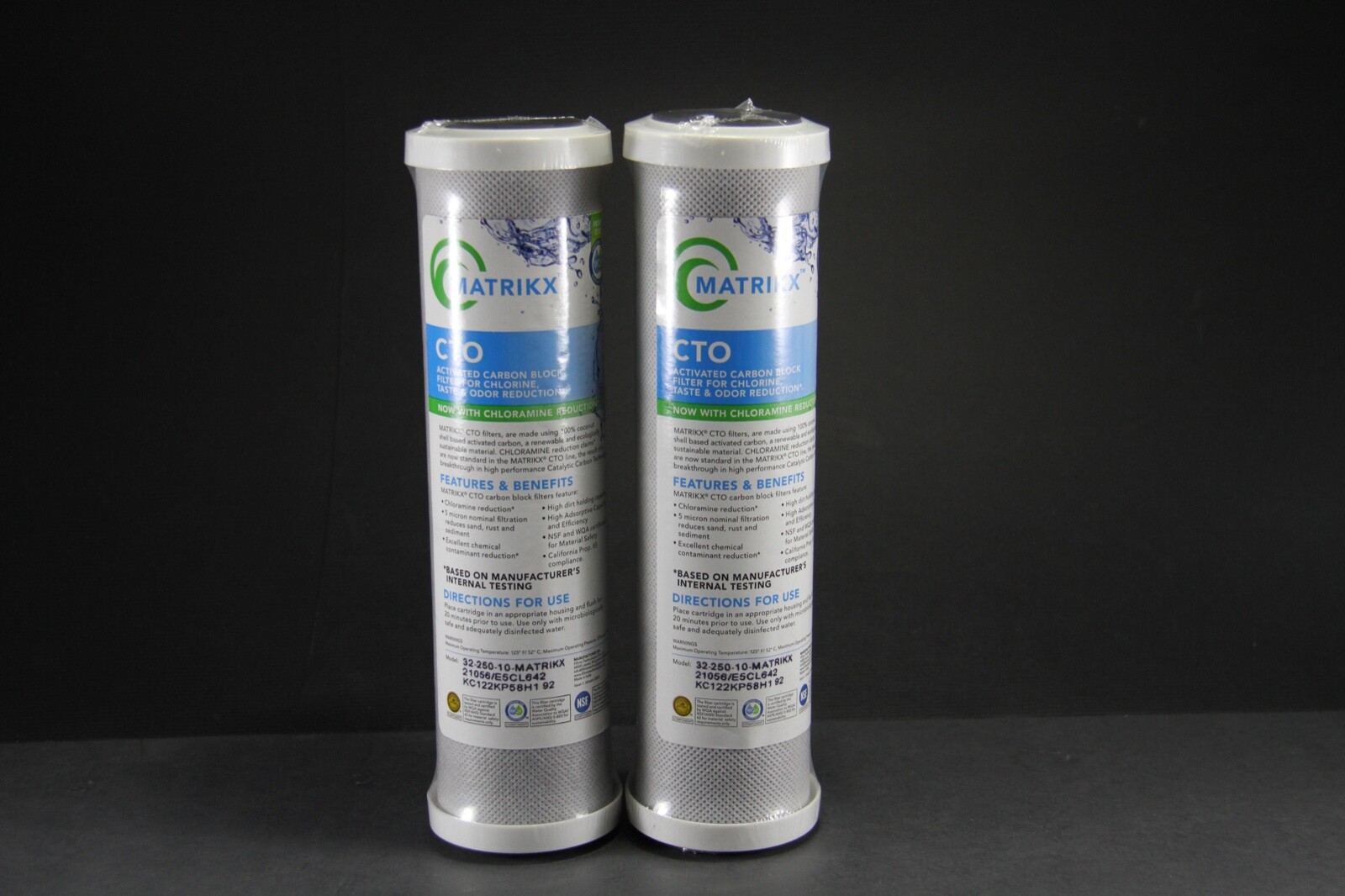 Matrikx CTO Carbon Block Filter 2-Pack (32-250-10-MATRIKX)