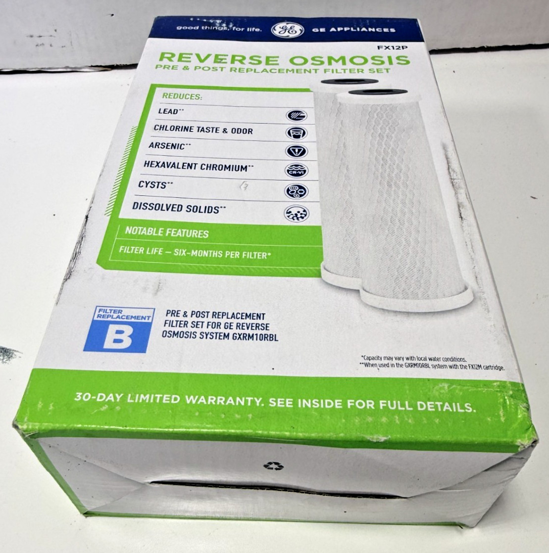 GE FX12P Under Sink Water Filter | Replacement for Reverse Osmosis System | NSF