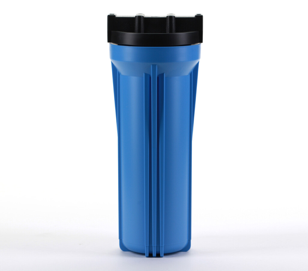 Filter Housing Blue 10″ w/ Black Rib Cap, RO, Whole House, Hydroponics, .5″ w/PR
