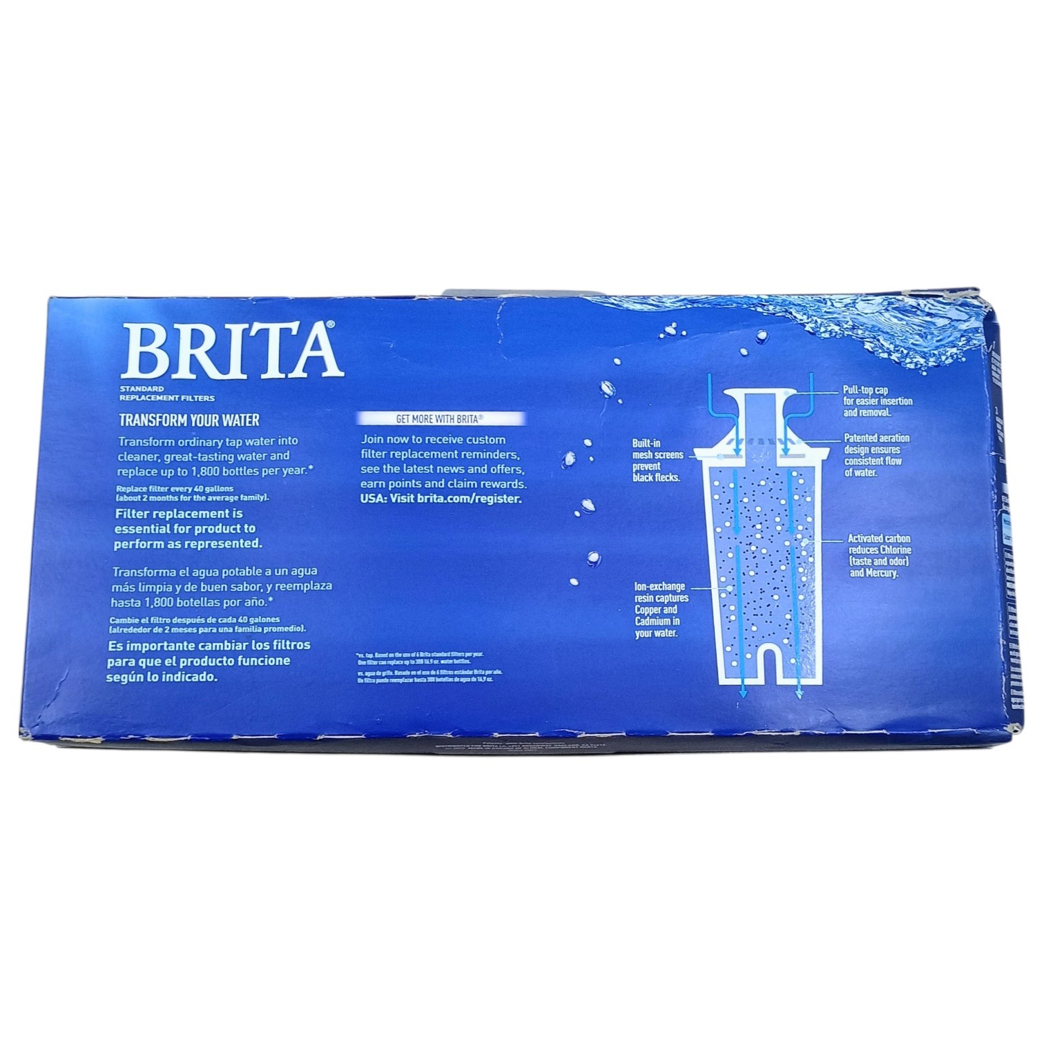 Brita Water Filter for Pitcher Lot of 5 New in Box Standard Replacement Filters