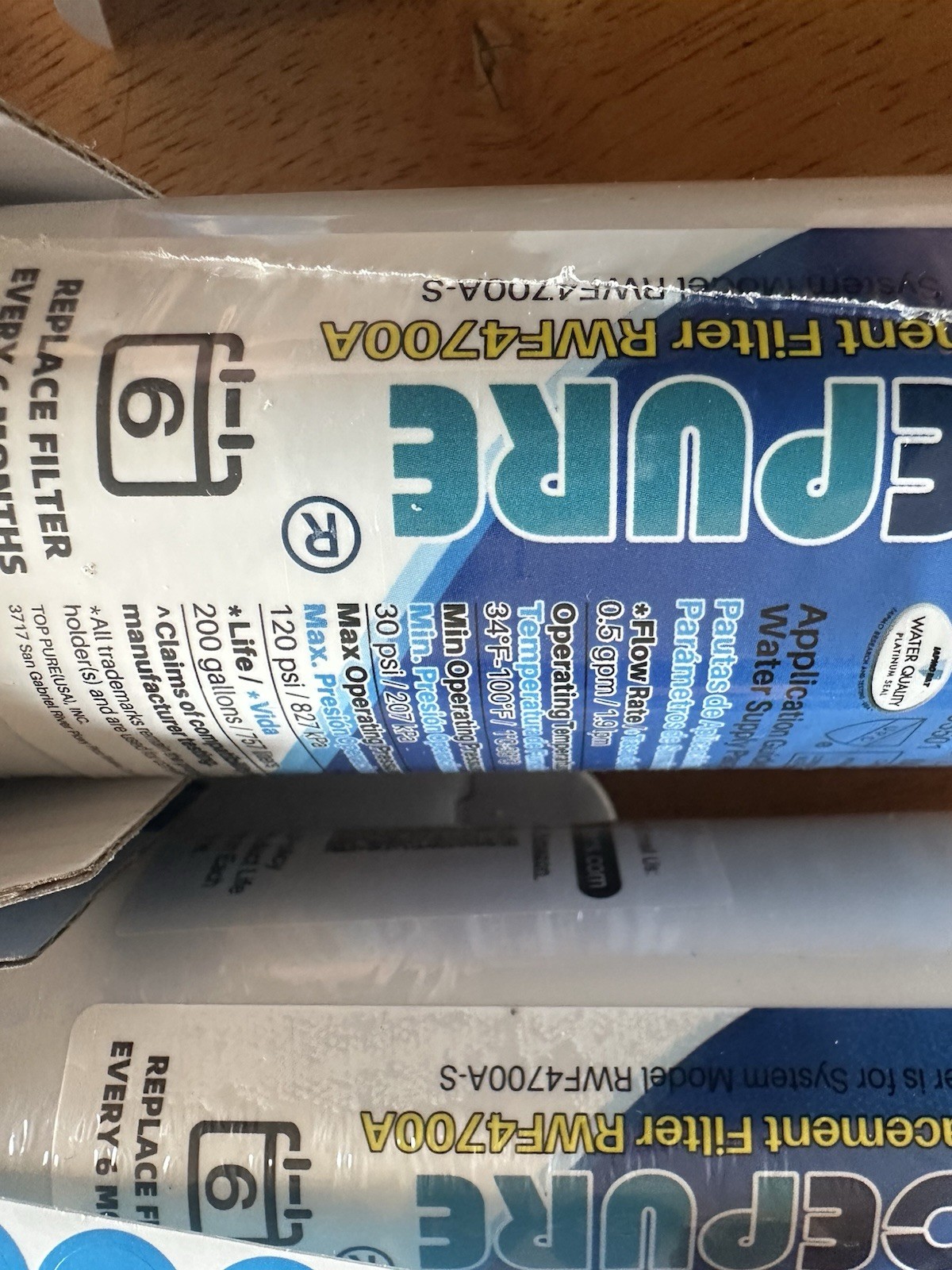 Icepure Rwf4700a Refrigerator Water Filter Two New Open Box.