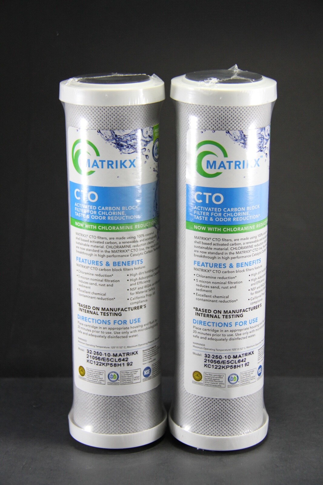 Matrikx CTO Carbon Block Filter 2-Pack (32-250-10-MATRIKX)