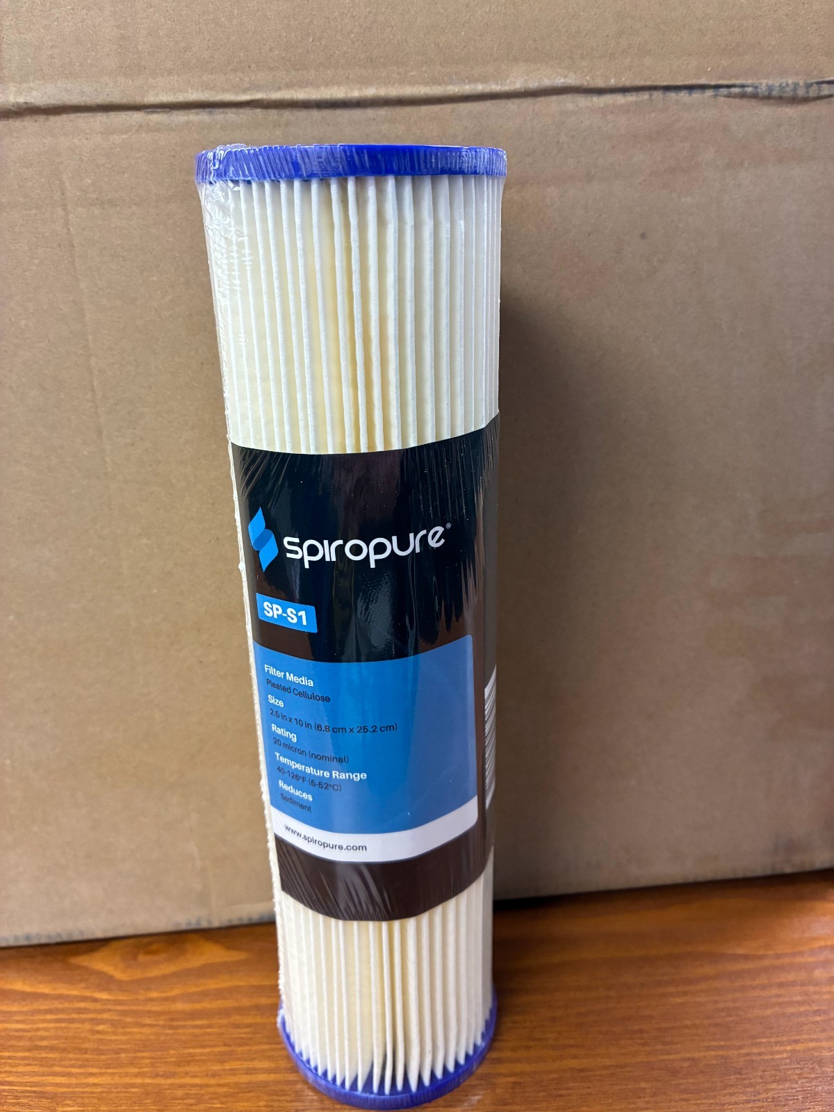 SpiroPure SP-S1 10×2.5 Non-Woven Pleated Polyester Sediment Water Filter 20 Micr