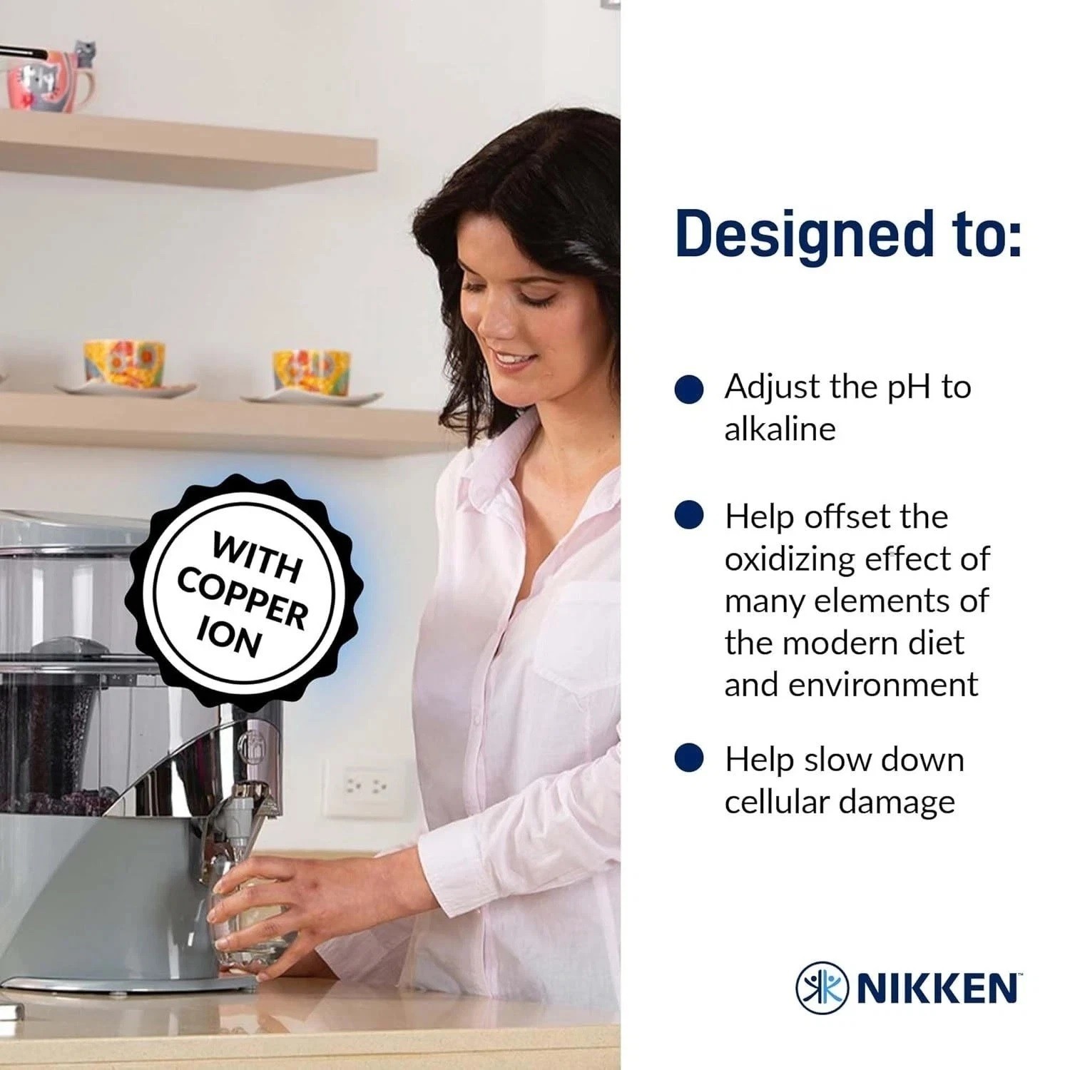 Nikken PiMag Waterfall Gravity Water Filter Alkaline Mineral System 13681 NIB🔥