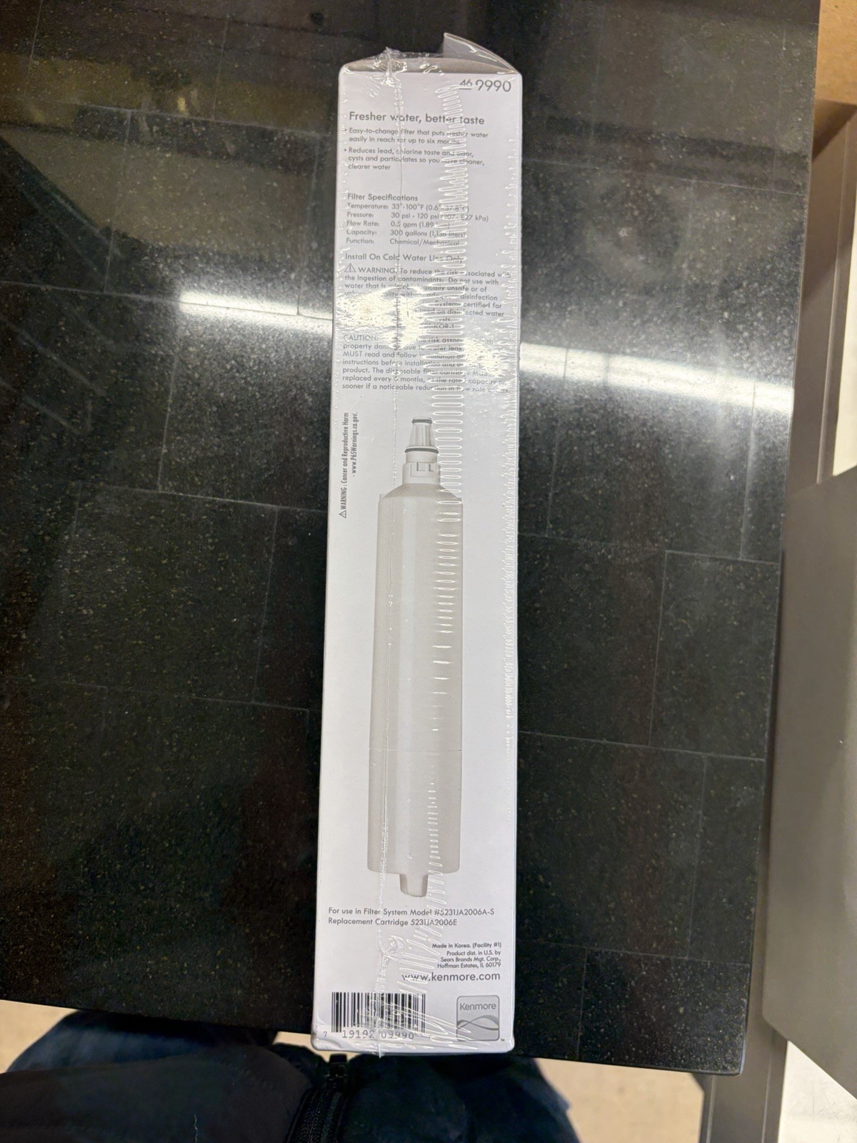 OEM Kenmore Clear! 469990 Premium Refrigerator Filter – New, Sealed & Unopened