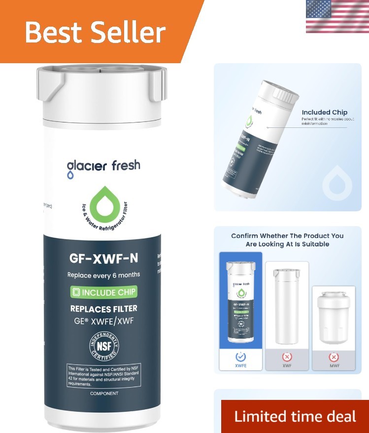 Compact GE XWFE Replacement Water Filter – Tool-Free Installation, Pack of 1