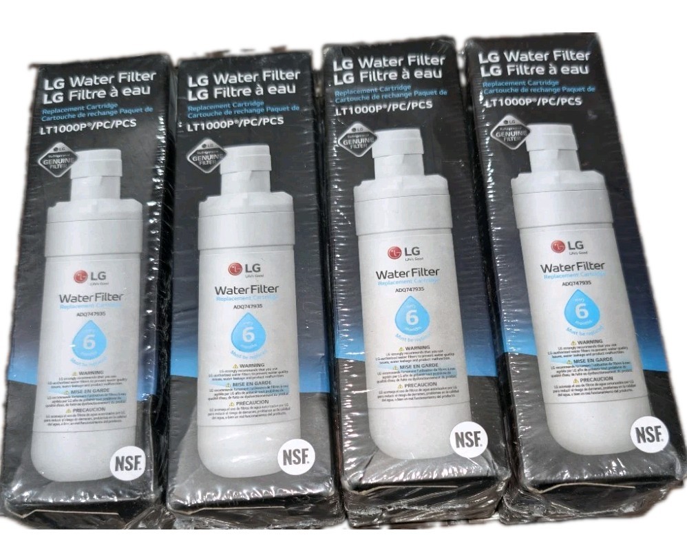 4 Pack LG Water Filter LT1000P/PC/PCS/ADQ7474935 – NEW! Sealed In Boxes!