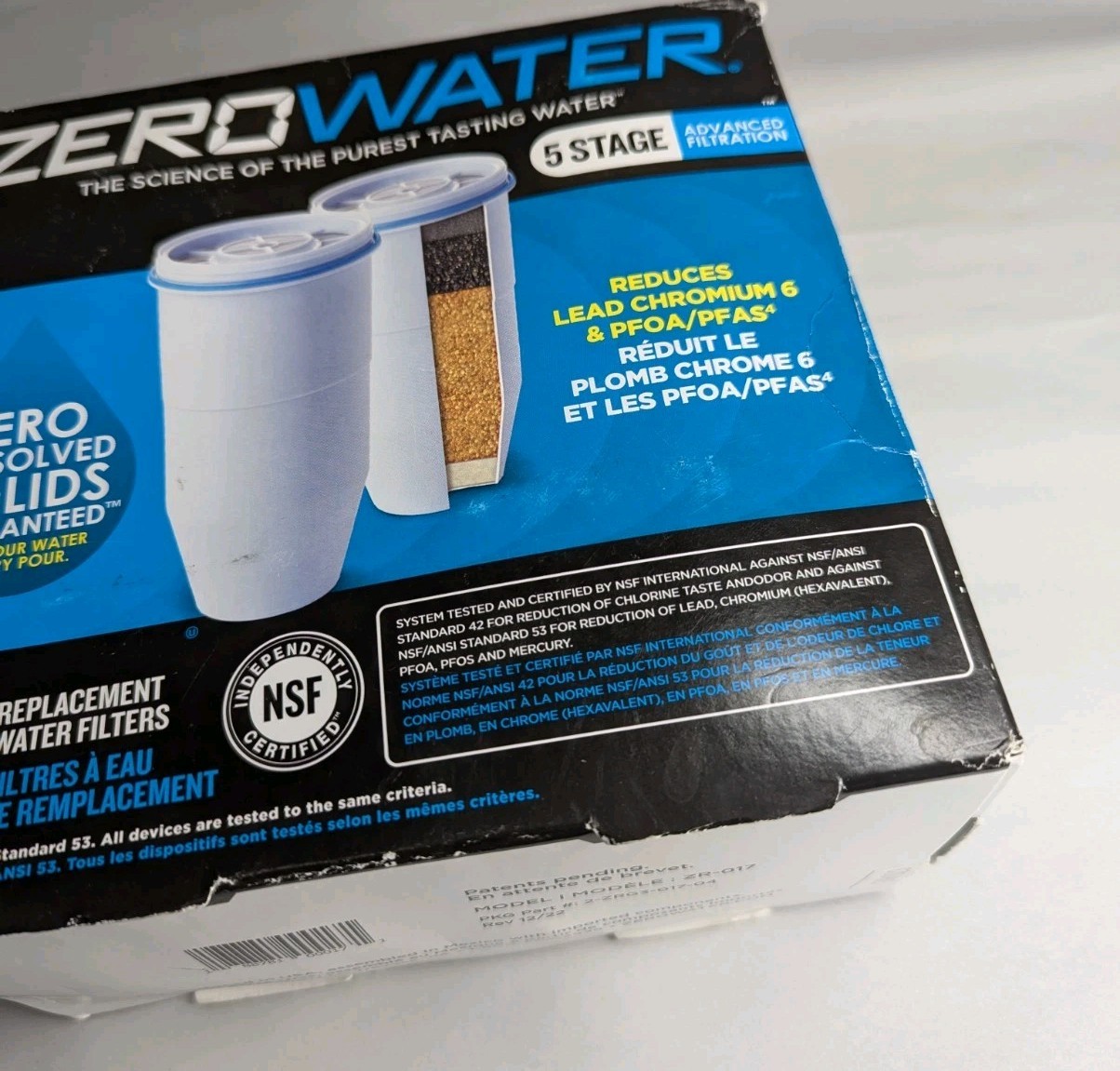 Zero Water 5 Stage Advanced Filtration 2 Pack Replacement Water Filters ZR-017
