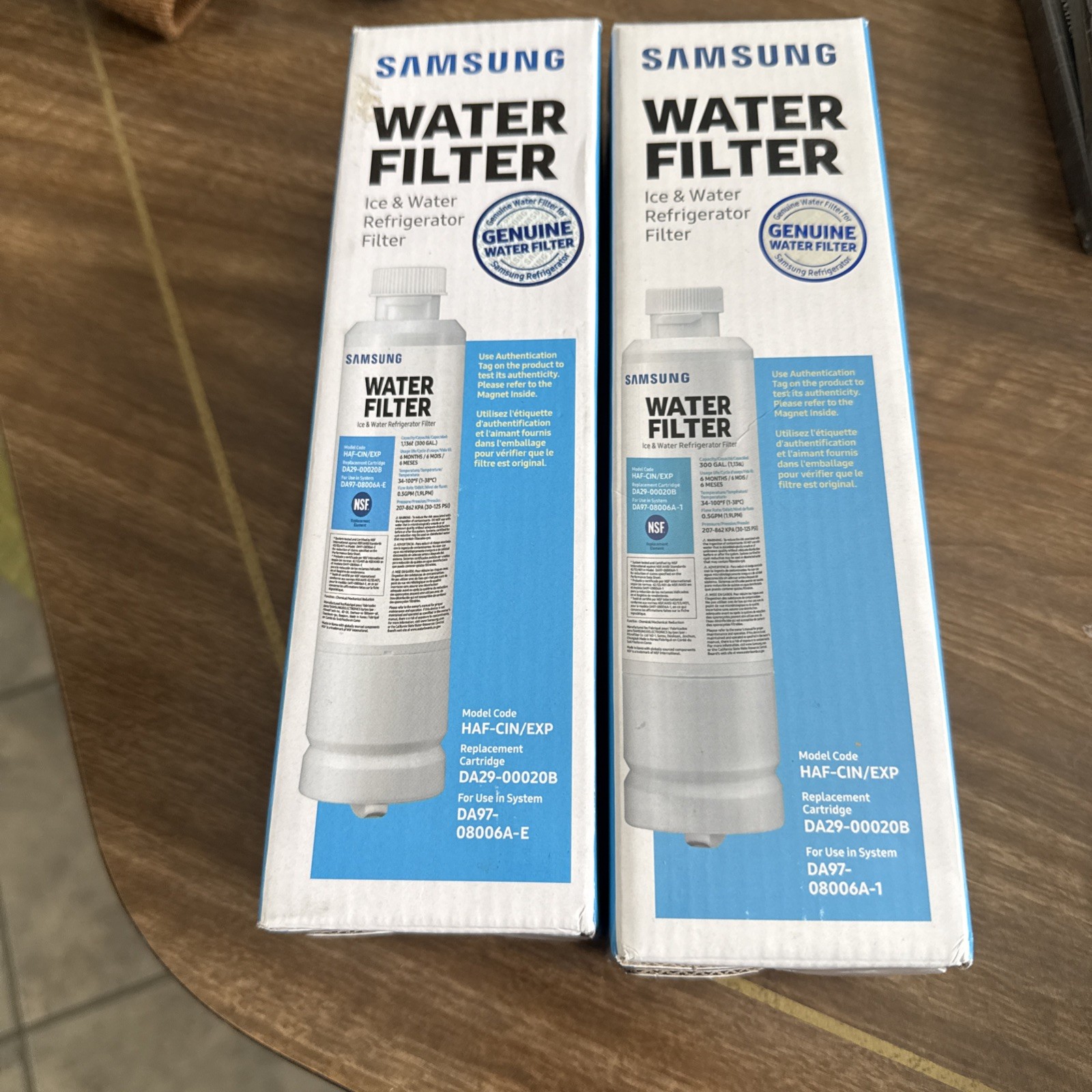 2 PACK Genuine Samsung DA29-00020B HAF-CIN/EXP Refrigerator Water Filter