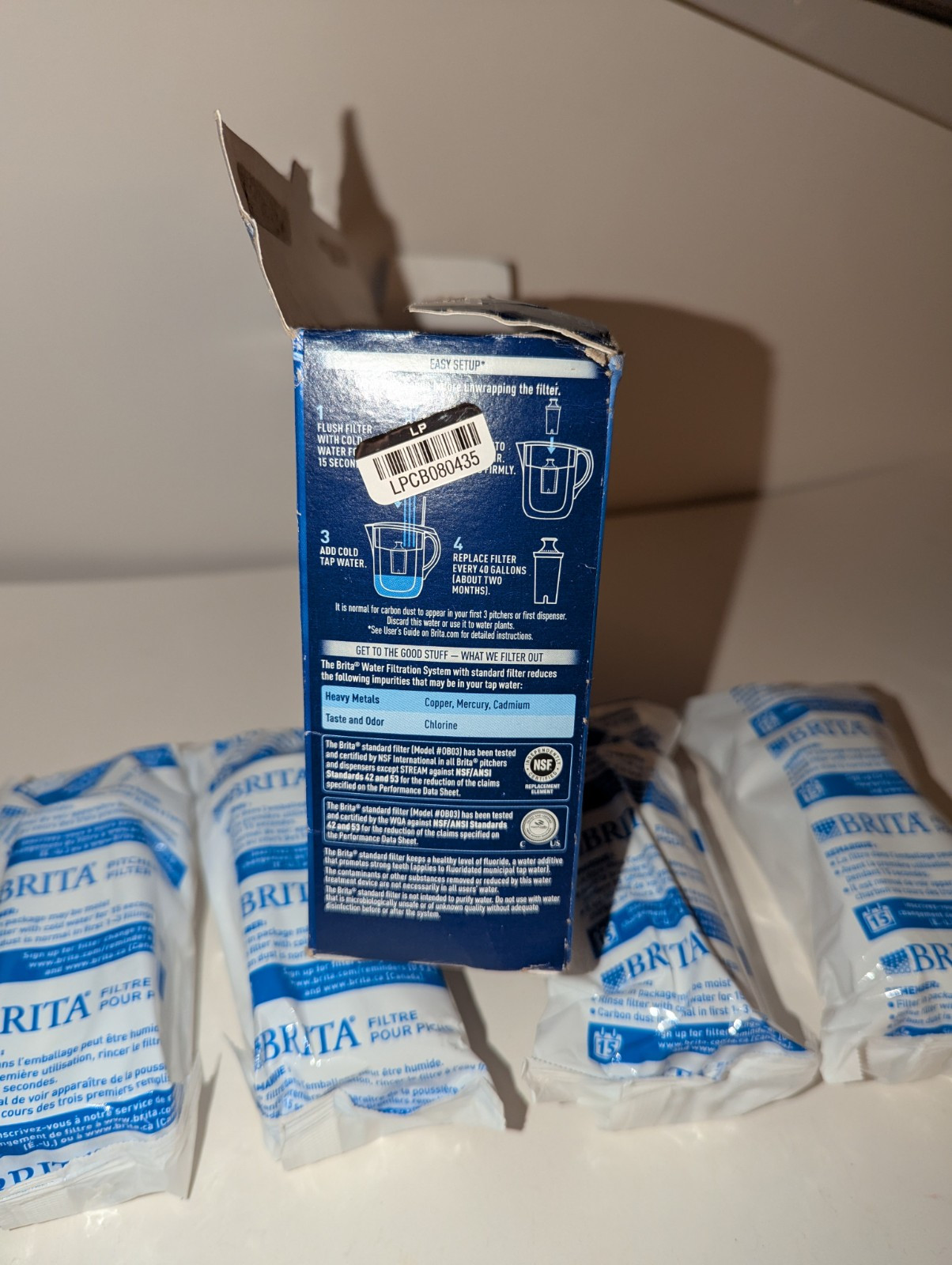 Brita Standard Replacement Water Filters for Pitchers and Dispensers 4 count NEW