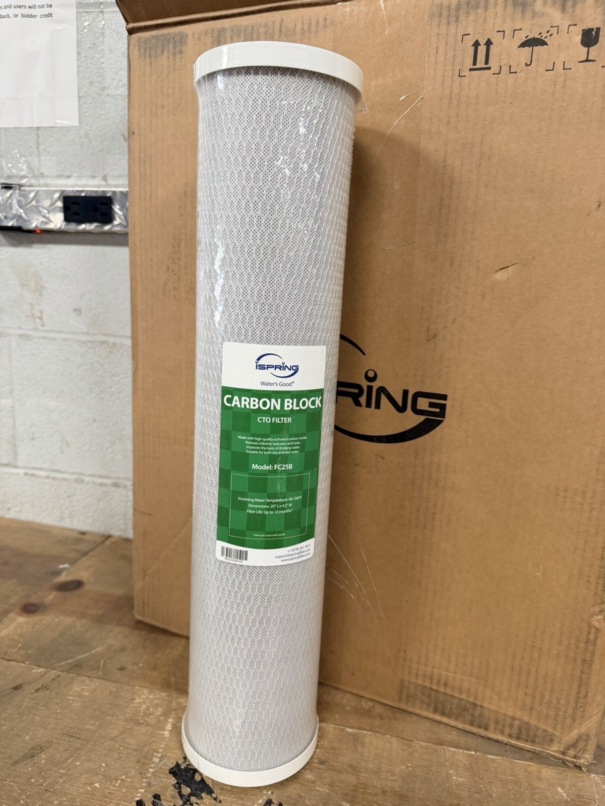 Ispring F3WGB32BM 4.5” X 20” 3-Stage Whole House Water Filter Set Replacement Pa
