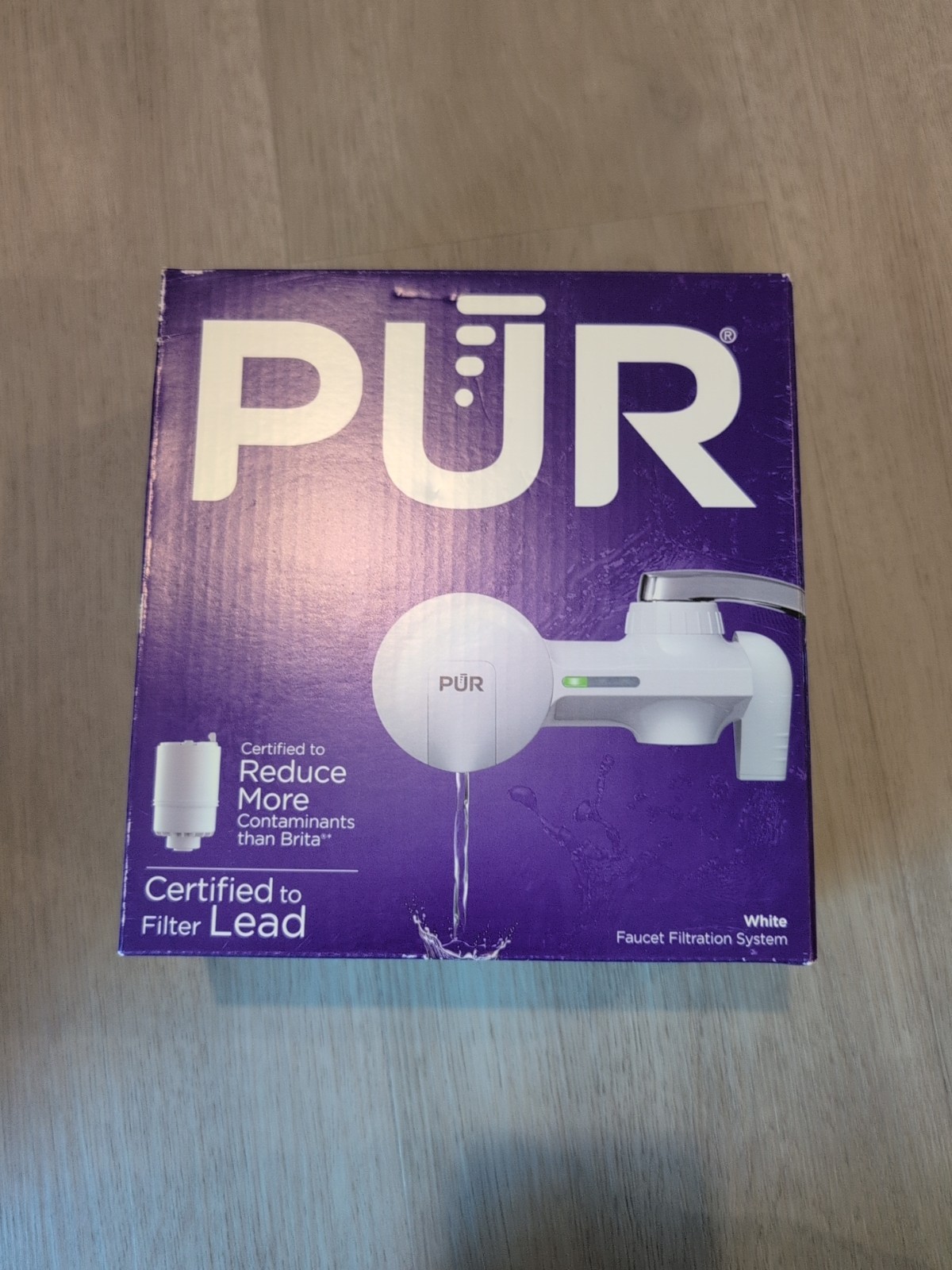 PUR White Faucet Filtration System Reduces Lead & 70 Contaminants Easy Install