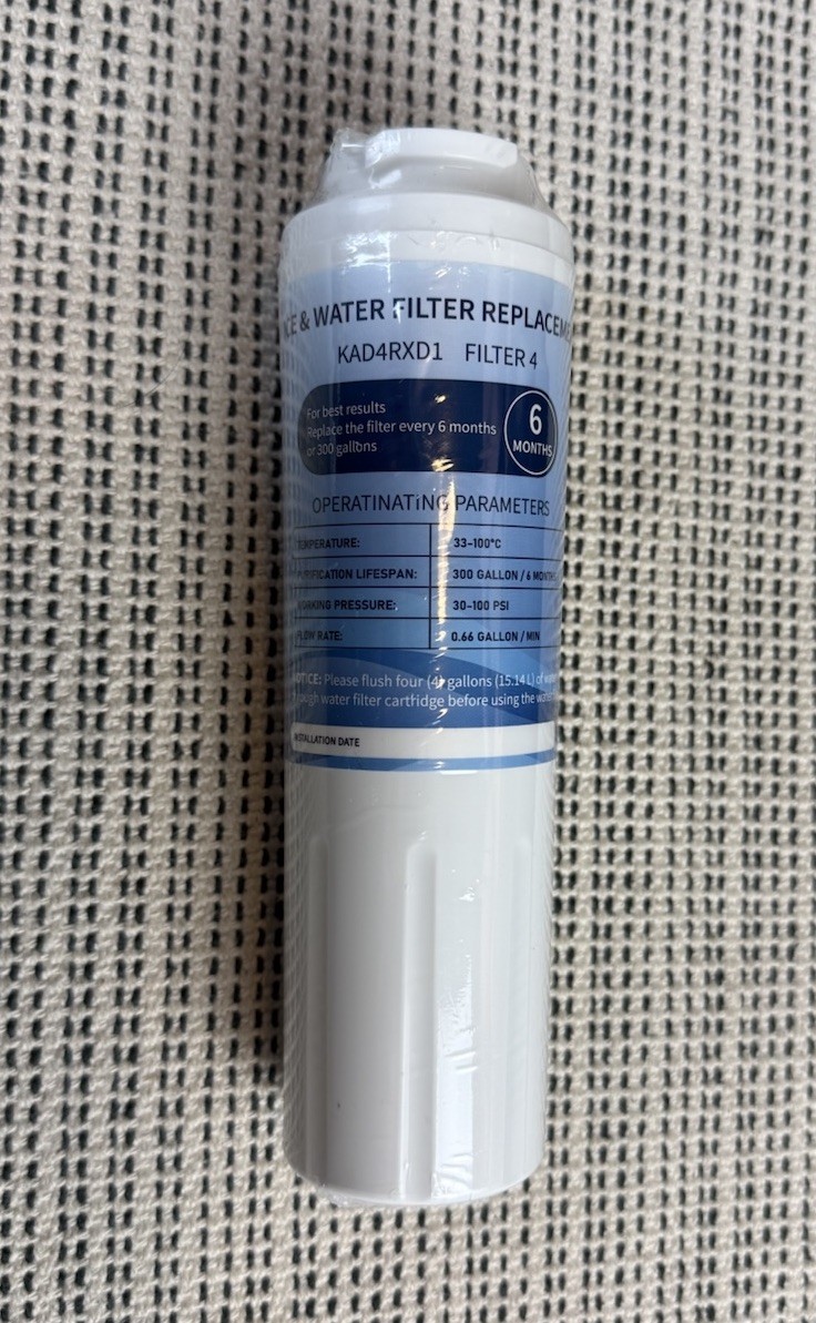 NEW 1 Pack KAD4RXD1 Ice & Water Filter Replacement 6 Months Or 300 Gallons