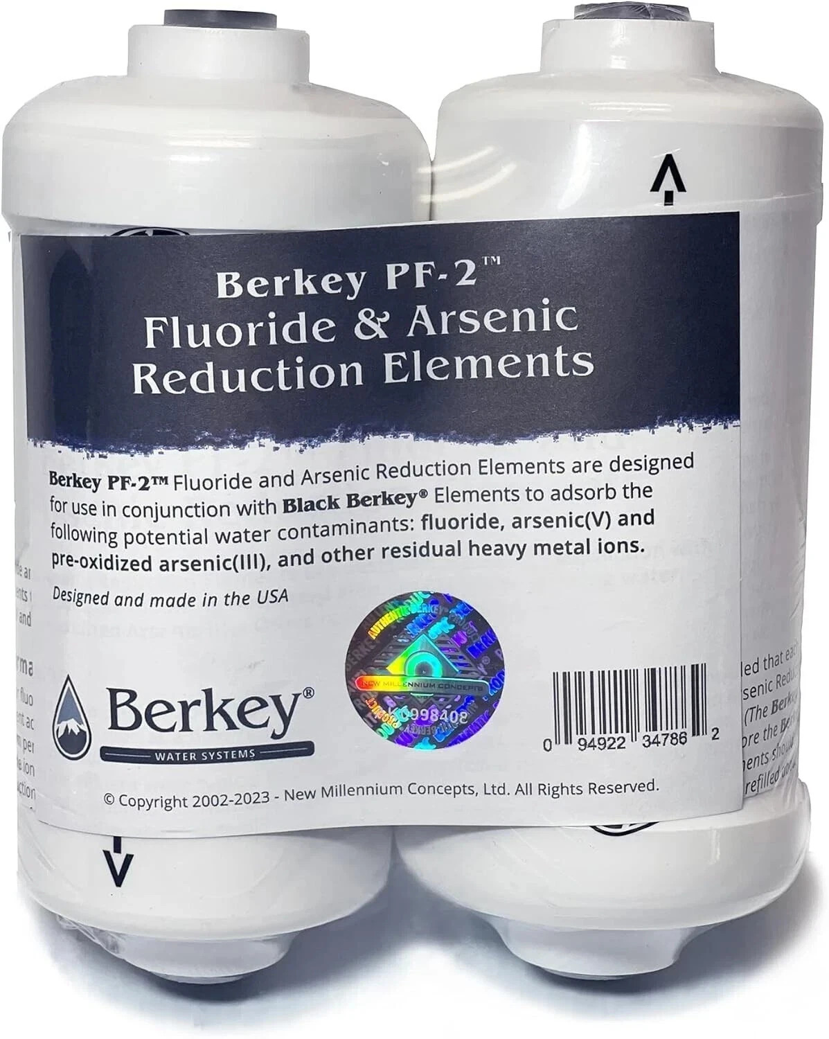 Berkey PF-2 Fluoride Water Filters for Berkey Systems-New Sealed Box