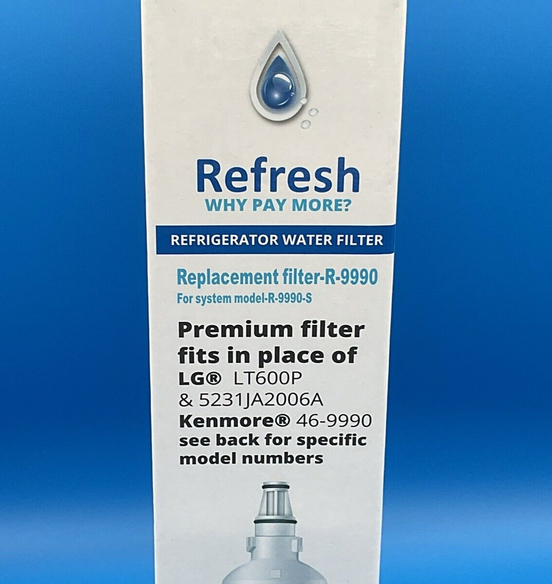 REFRESH R-9990 Refrigerator Water Filter Replacement LG Kenmore NEW Free Ship!