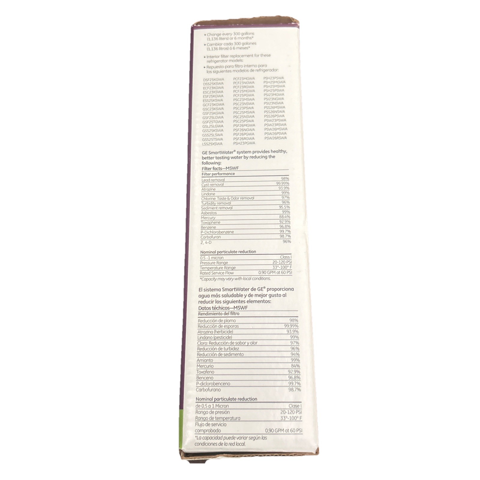 GENUINE GE MSWF SmartWater Refrigerator Water Filter Fits GE & GE Profile NEW FS