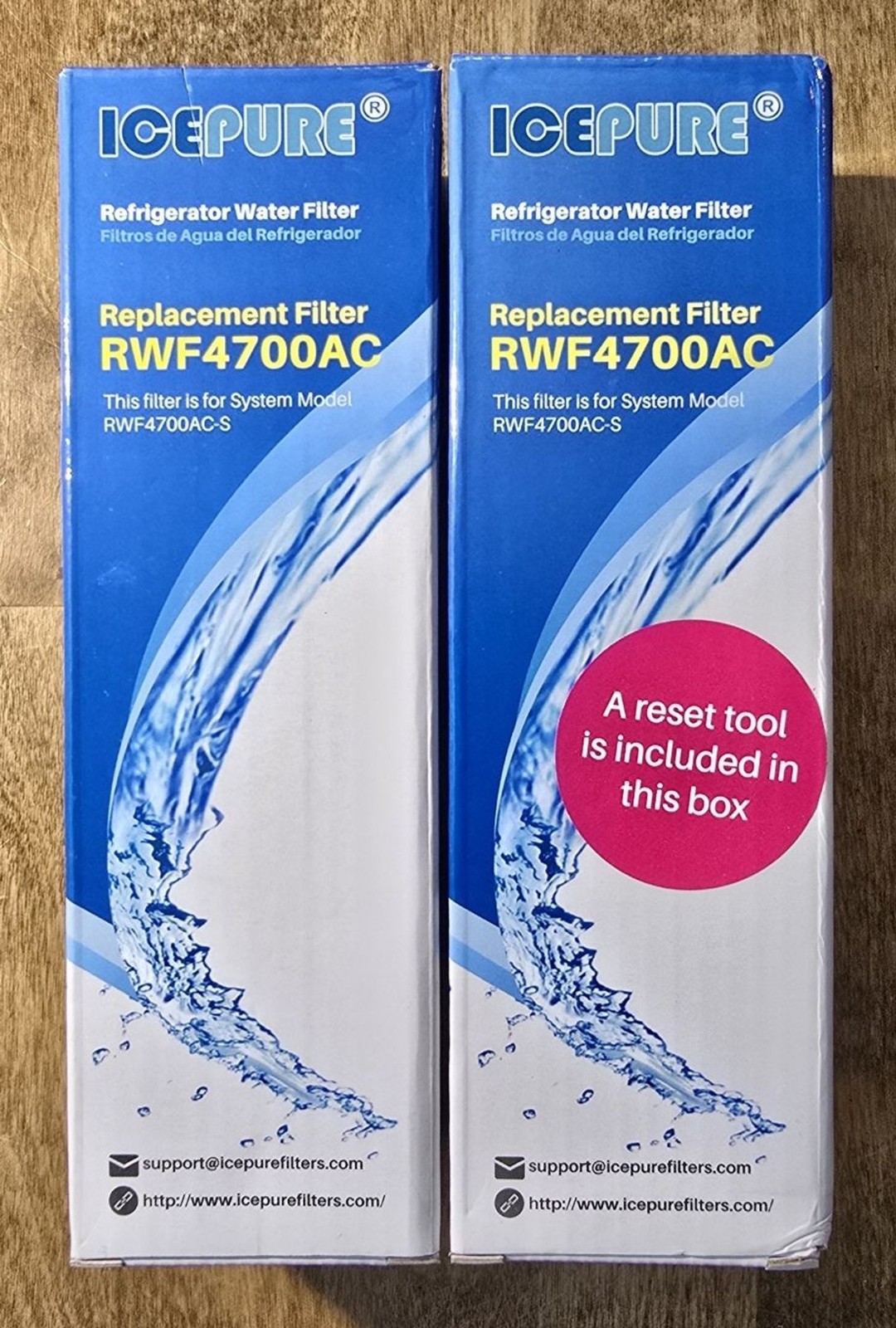 RWF4700AC Water Filter Fit for LT1000P, ADQ747935, LMXS28626D, LT1000PC 2PACK
