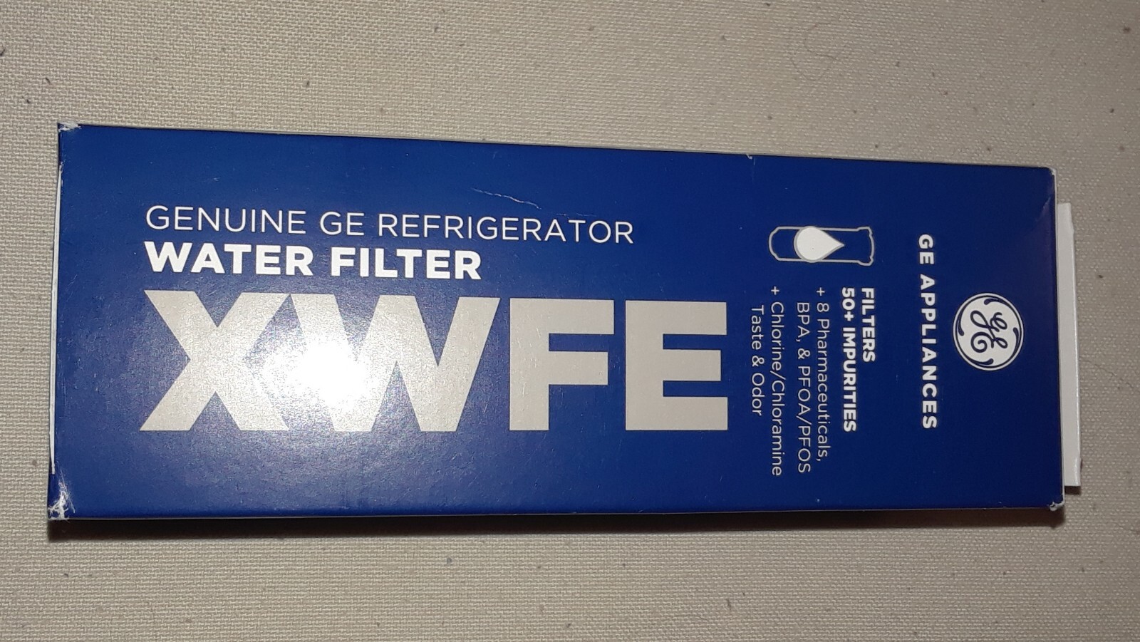 One Sealed Genuine XWFE Replacement Water Filter for Compatible GE Refrigerators