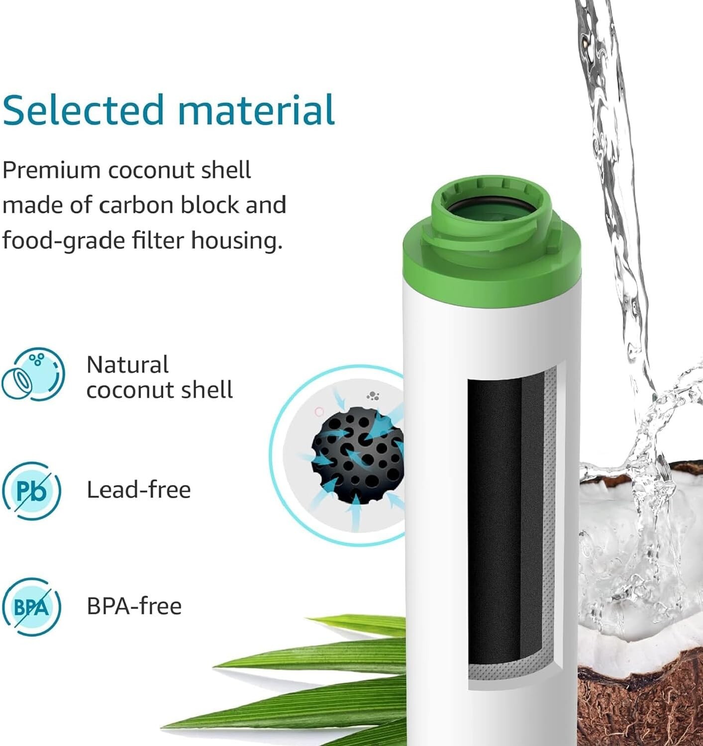 AQUA CREST FQK2J Under Sink Water Filter, Replacement for GE FQK2J