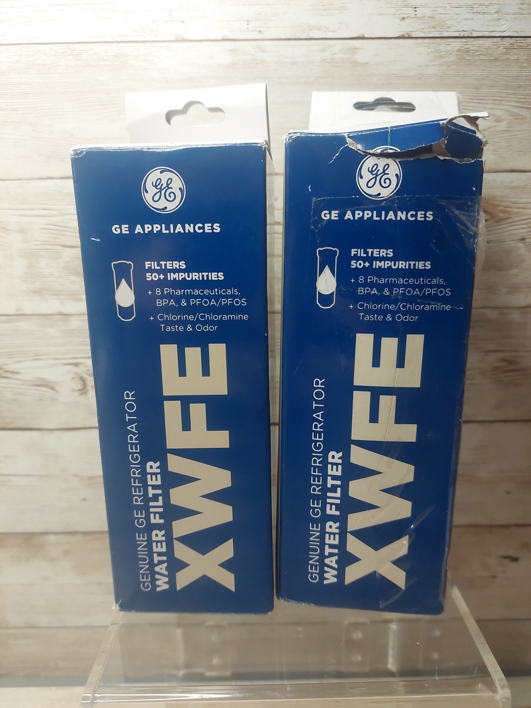 Lot Of 2 Genuine GE XWFE Refrigerator Water Filter – White OEM original No Chip