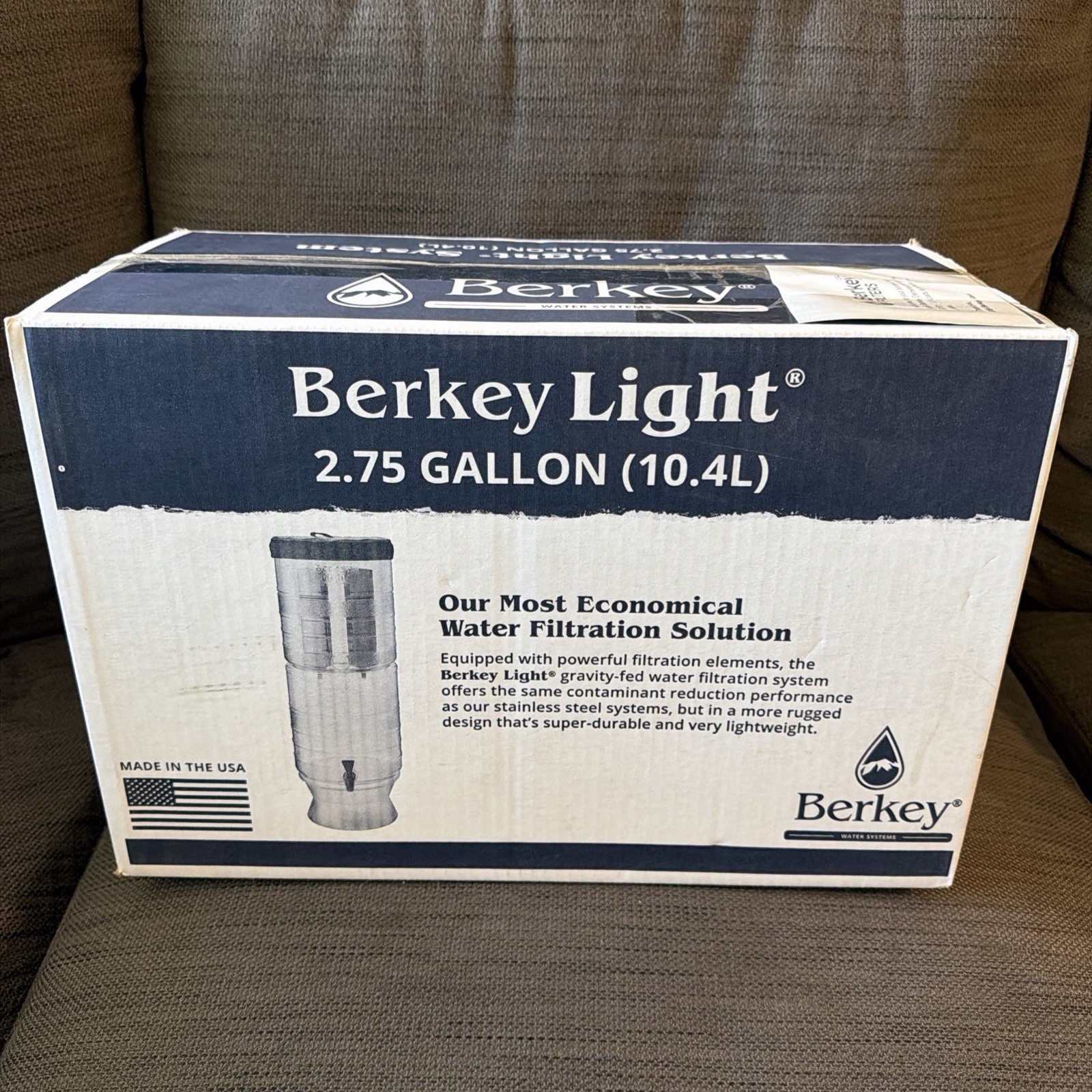 Berkey Light Water Filtration System W/2 Black Filter Elements 2.75 Gallon