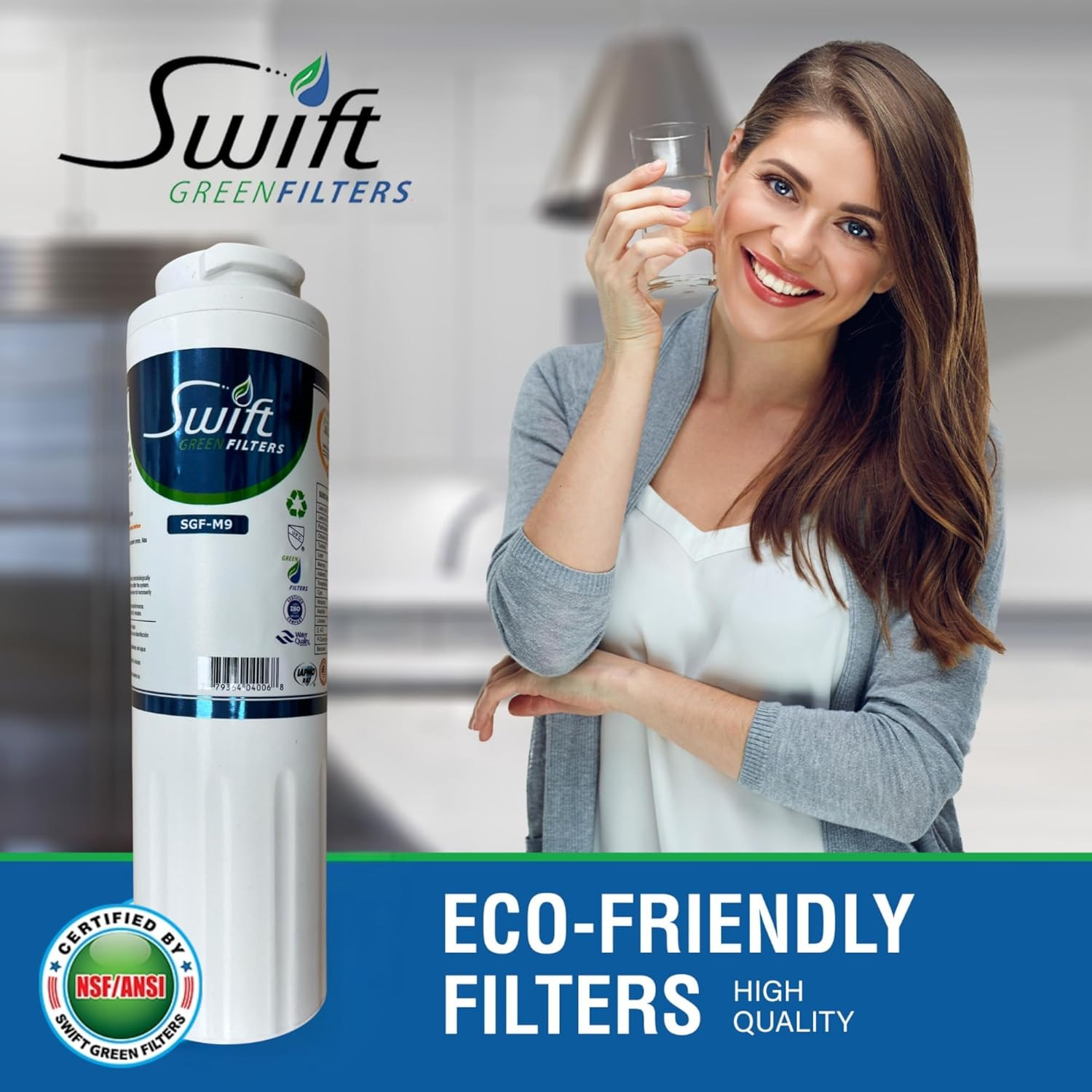 SGF-M9 Water Filter 3-Pack for UKF8001, EDR4RXD1, 46-9005, Made in USA