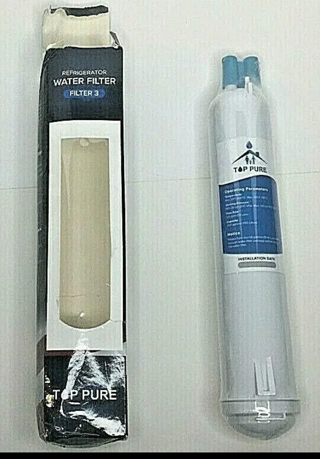 Top Pure Refrigerator Water Filter 3 Compatible with Kenmore 6 Months 300 Gallon