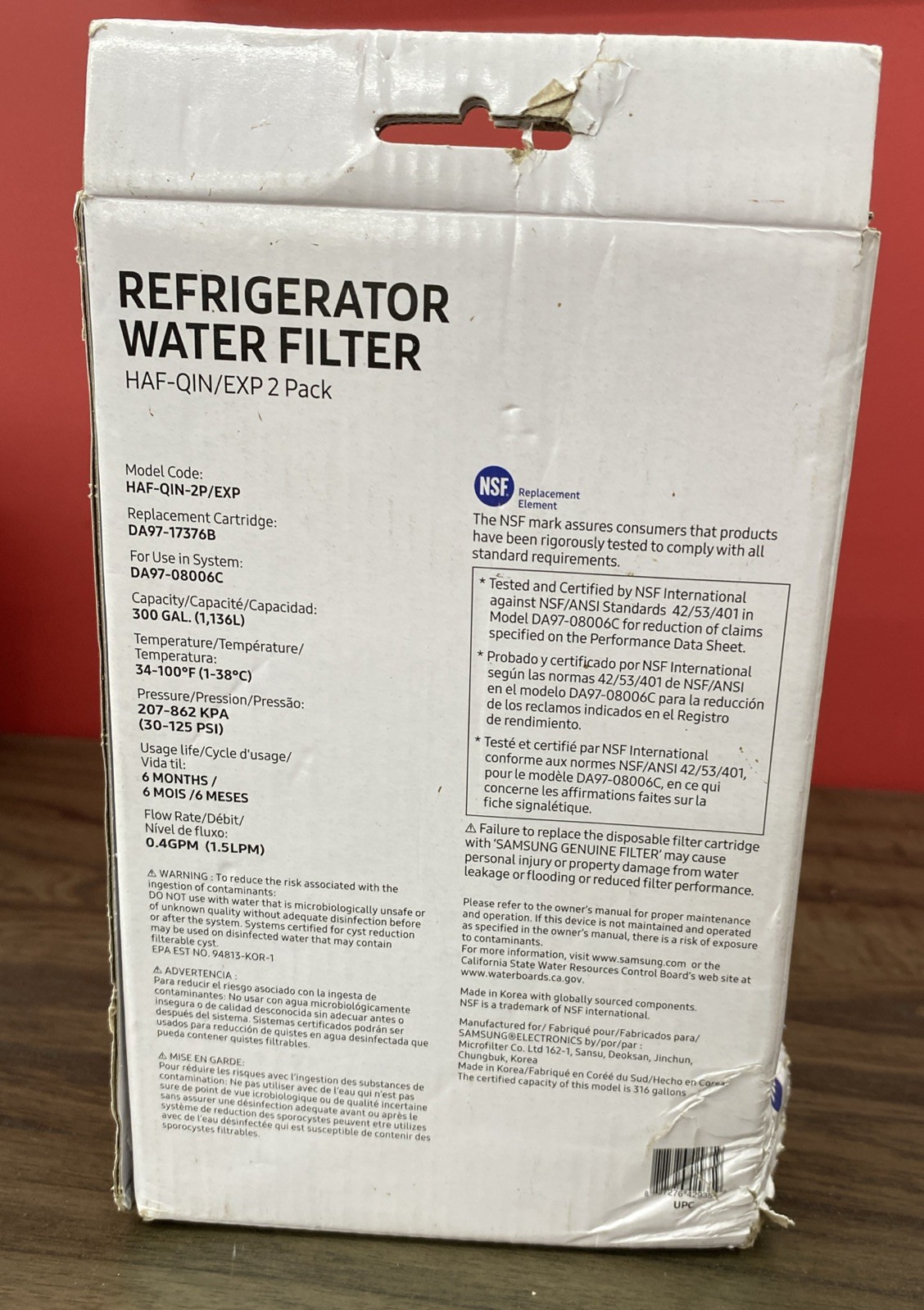 AUTHENTIC 2 PACKS of Samsung DA97-17376B Genuine Water Filter (OEM)