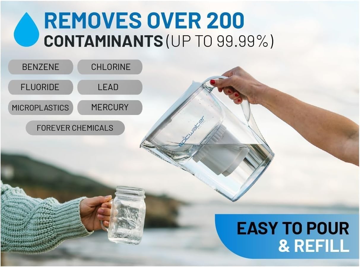 Pure Replacement Water Filter – Removes Fluoride, Lead & Heavy Metals, 100 Gal