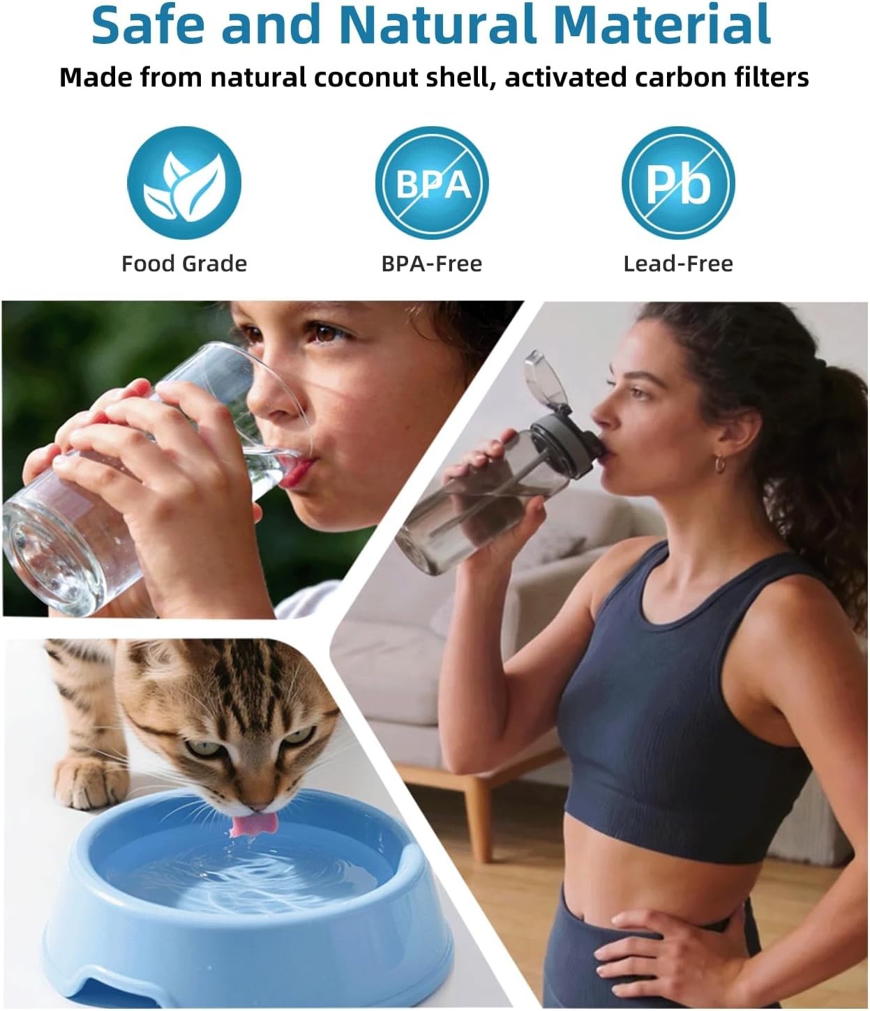 Water Filter for LG LT1000P – 3 Count, Easy Installation, 6 Life
