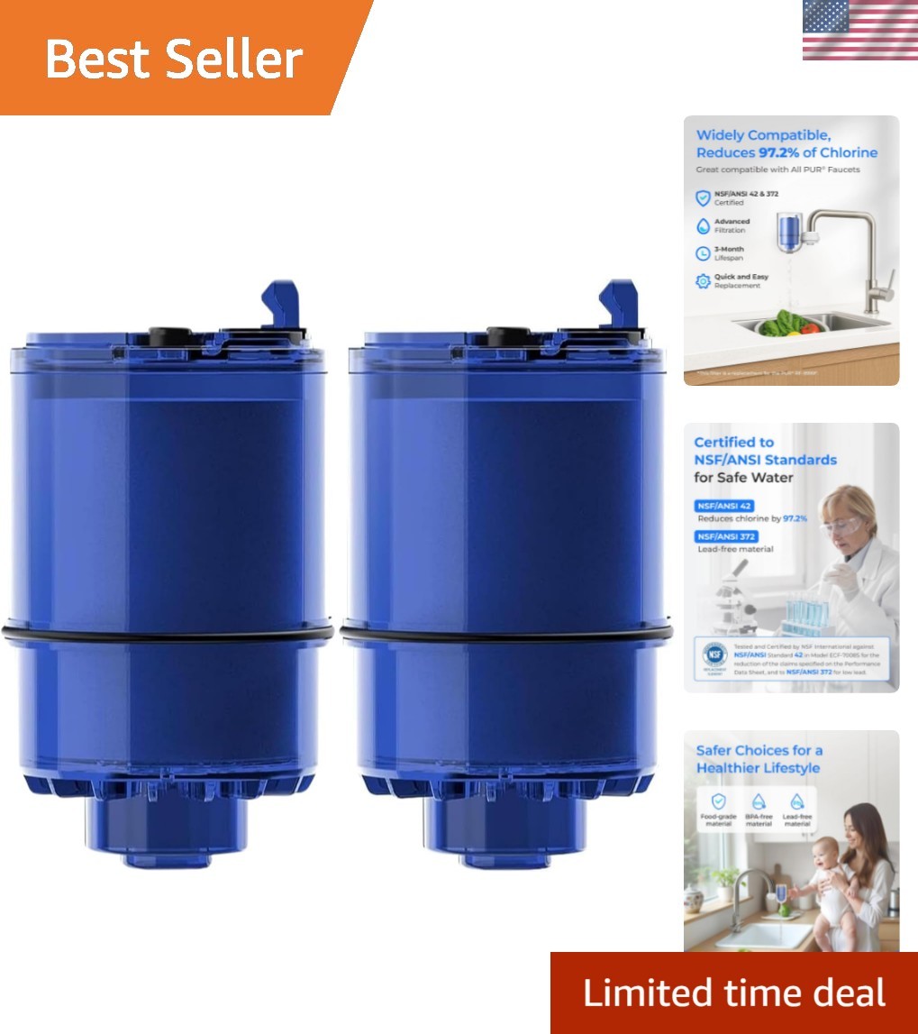 Fresh Water Awaits: PUR Replacement Carbon Fiber Filters – 2 Count Pack