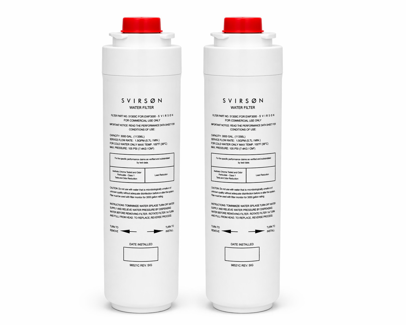 SVIRSON 51300C Water Filter Replacement for Elkay EWF3000 | 2 Pack | US Stock