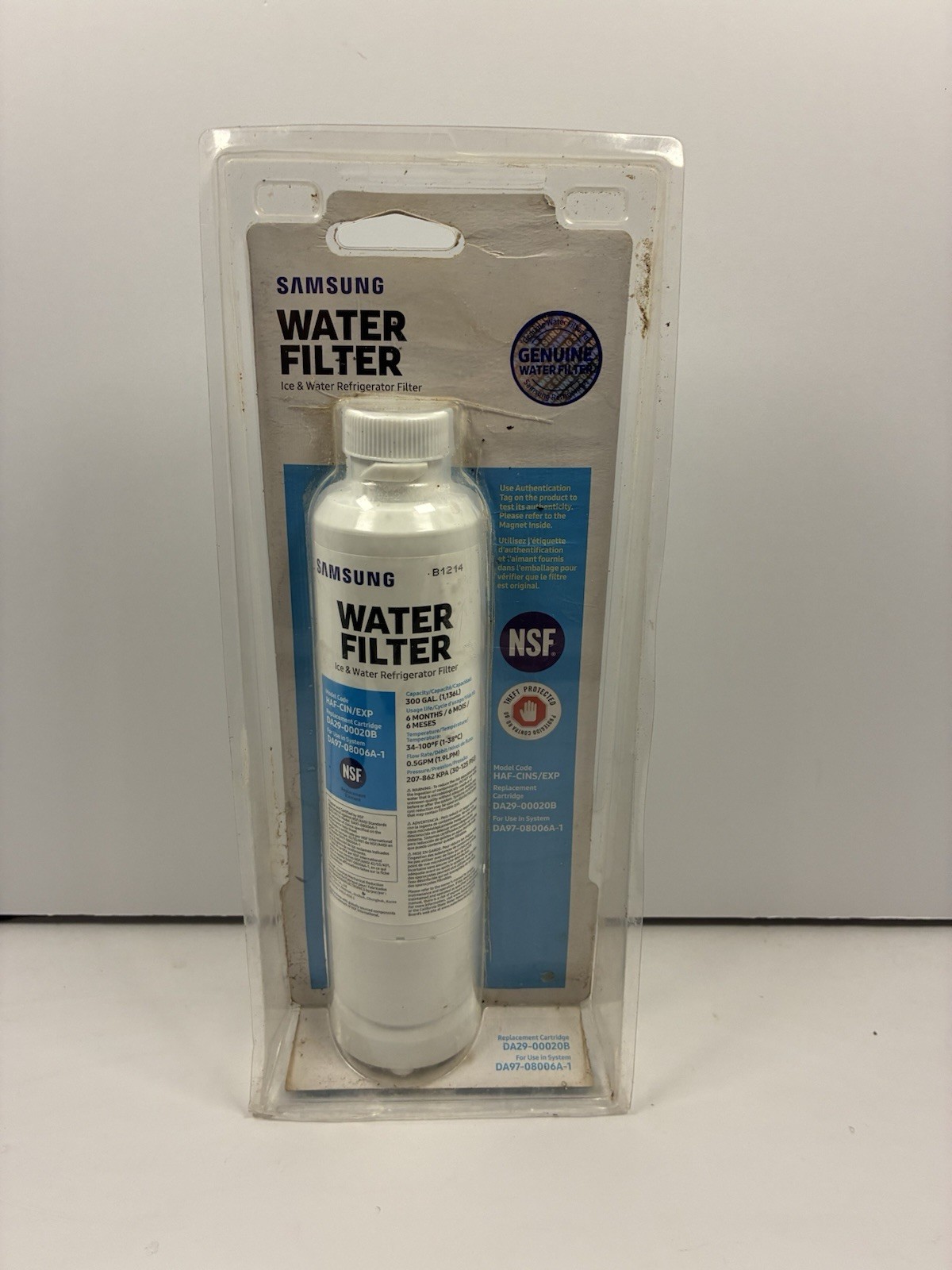 Samsung Water Filter NEW SEALED HAF-CIN/EXP Genuine Fridge Filter DA29-00020B