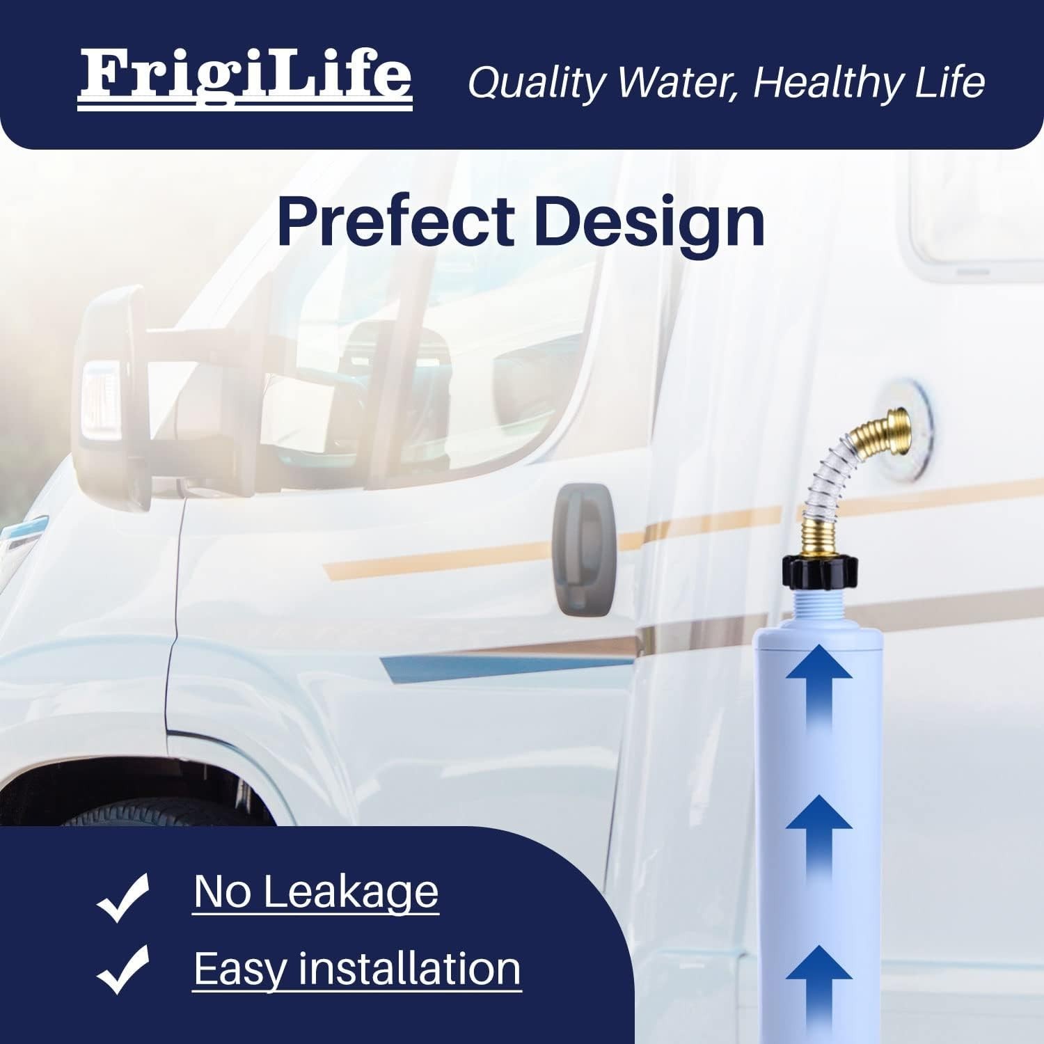 High-Efficiency Carbon Fiber RV Water Filters 2-Pack for Clean Drinking & Spa