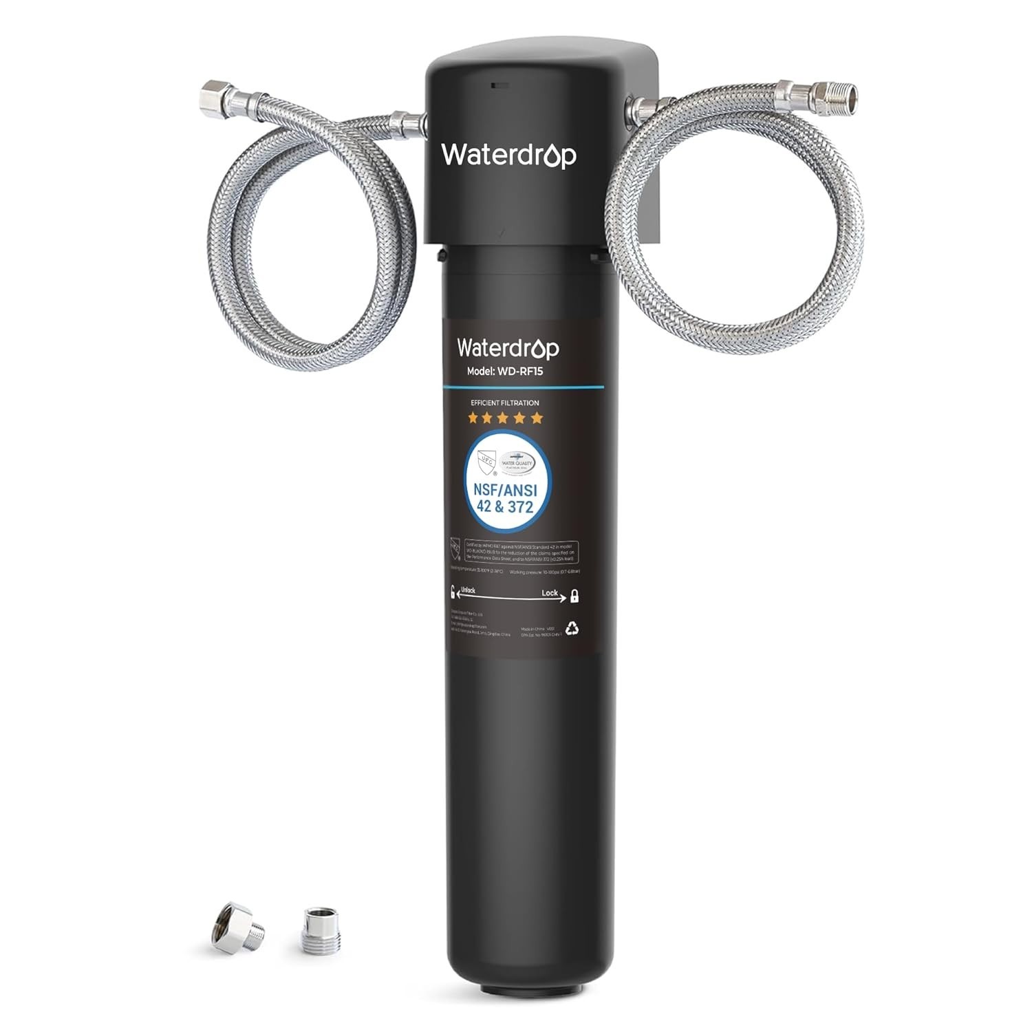 Waterdrop 15UA Under Sink Water Filter System Reduces Lead Chlorine 16K Gallons