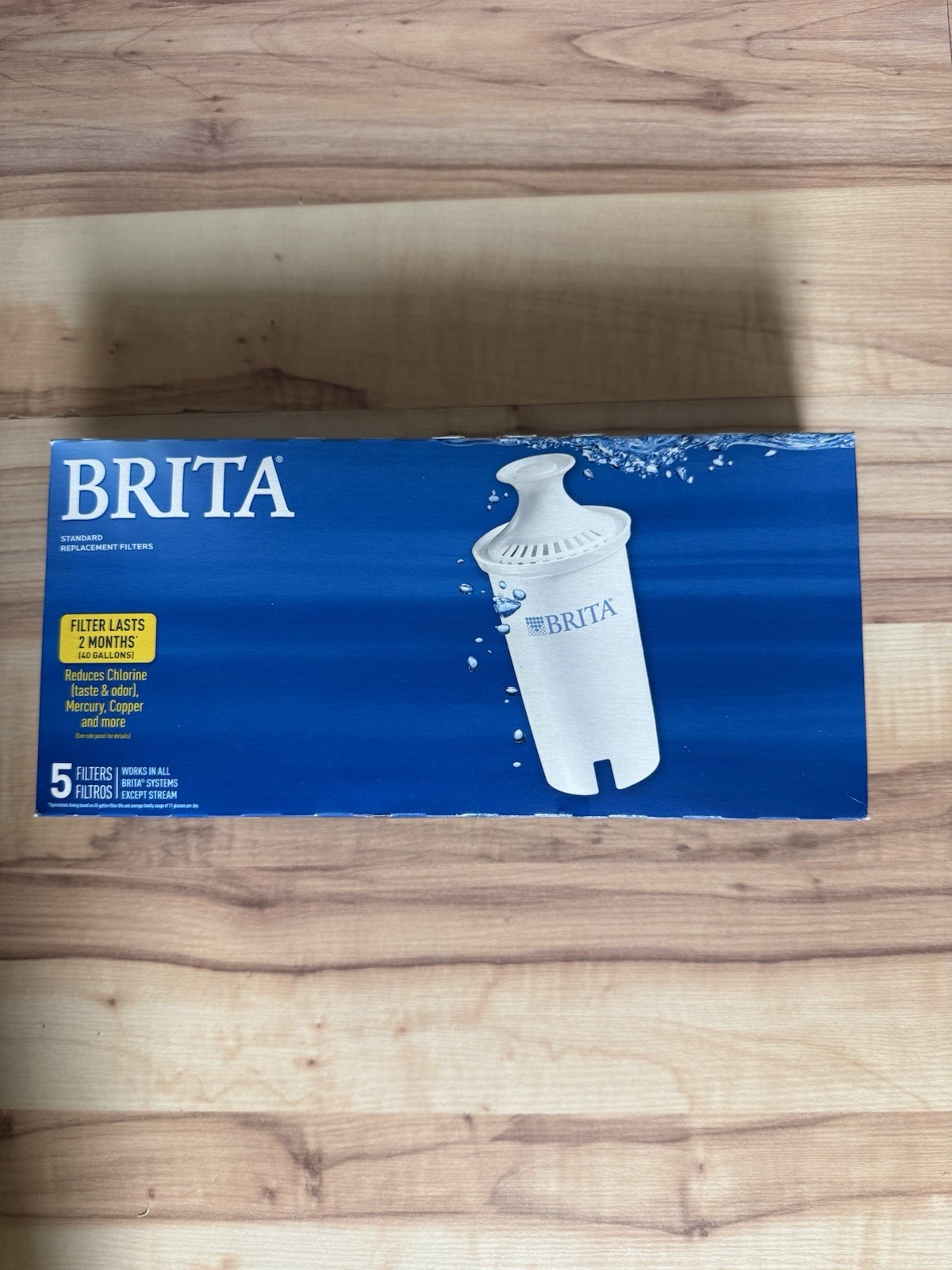 Brita 5 Pack Pitcher Standard Replacement Filters New in box