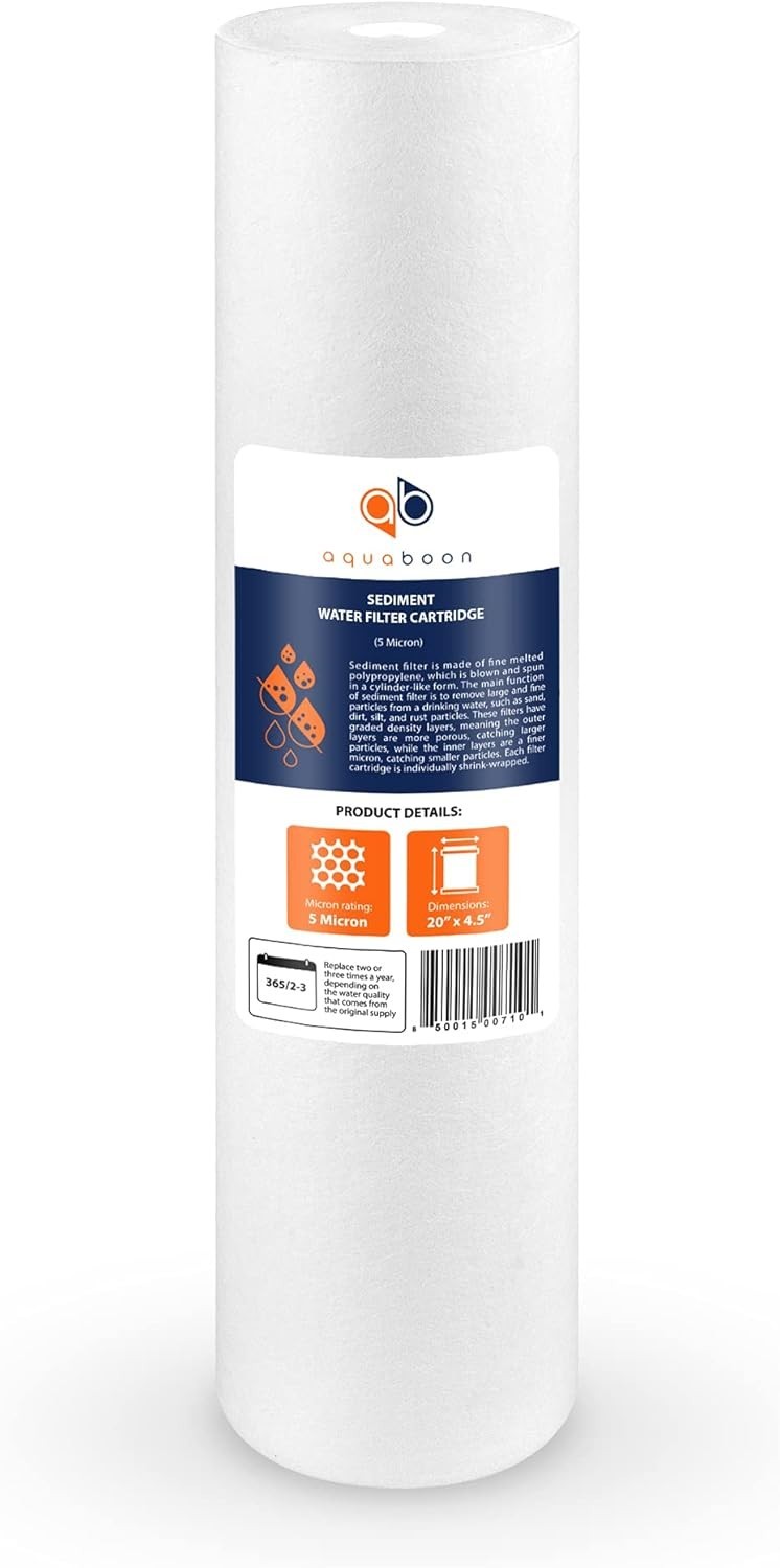 5 Micron 20 x 4.5 Whole House Sediment Filter Cartridge 20 inch Water Filter …
