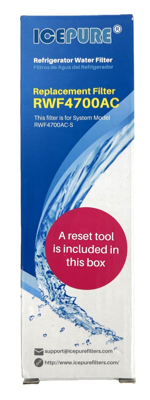 IcePure Replacement Refrigerator Water Filter RWF4700AC for RWF4700AC-S