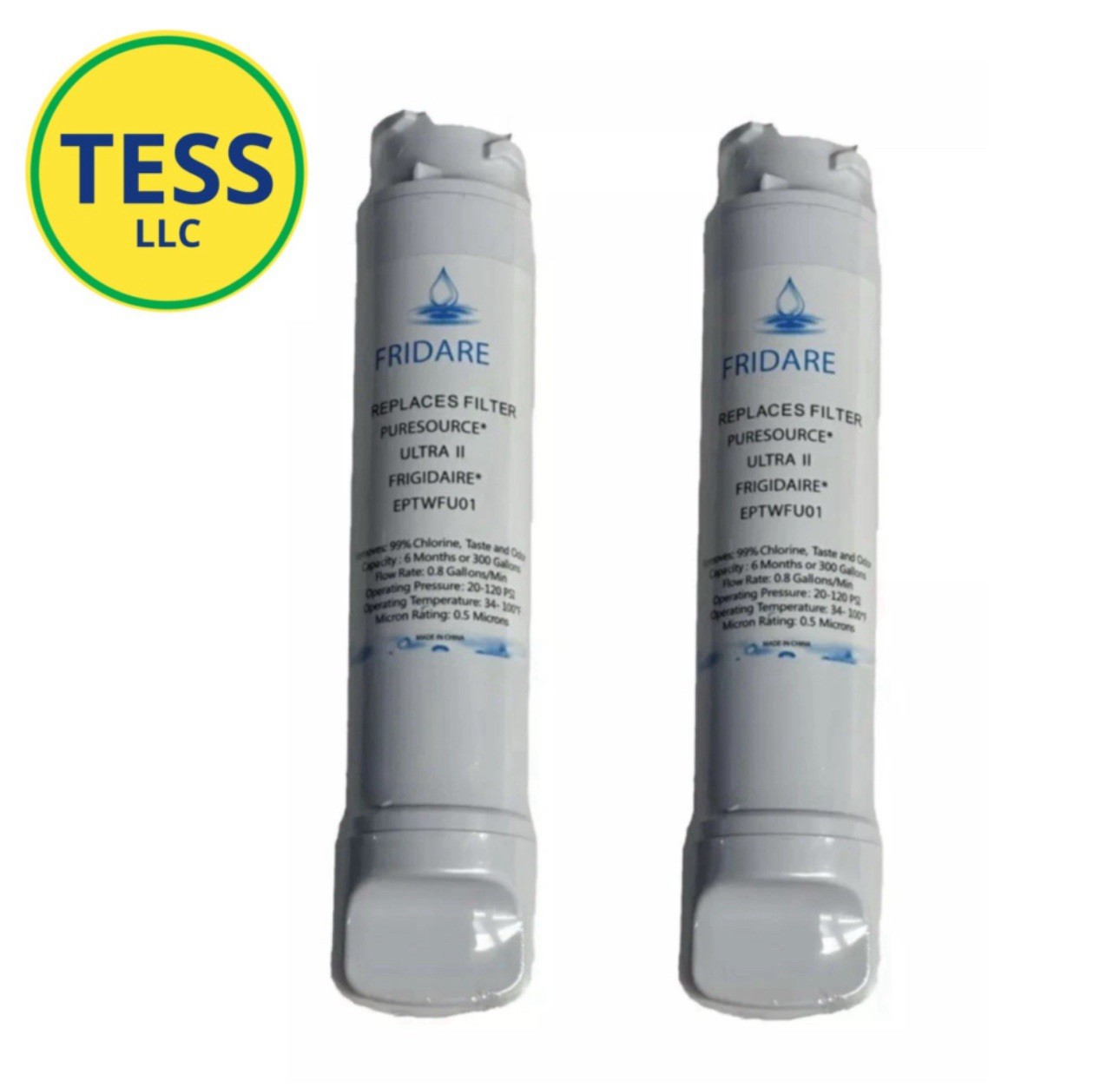 2 Pieces Replaces Filter Pure source Ultra Il FrigidaireEPTWFU01, 300 Gallons