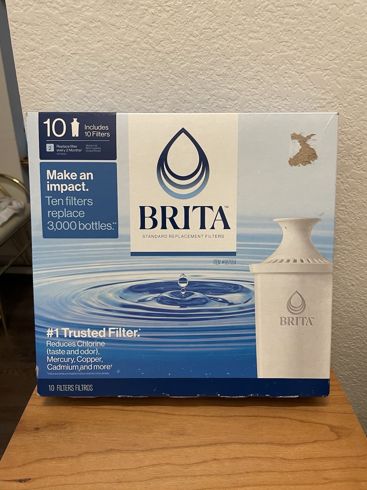 NEW Brita (OB06) Water Replacement Filters 10 Pack Factory Sealed Item # 987554