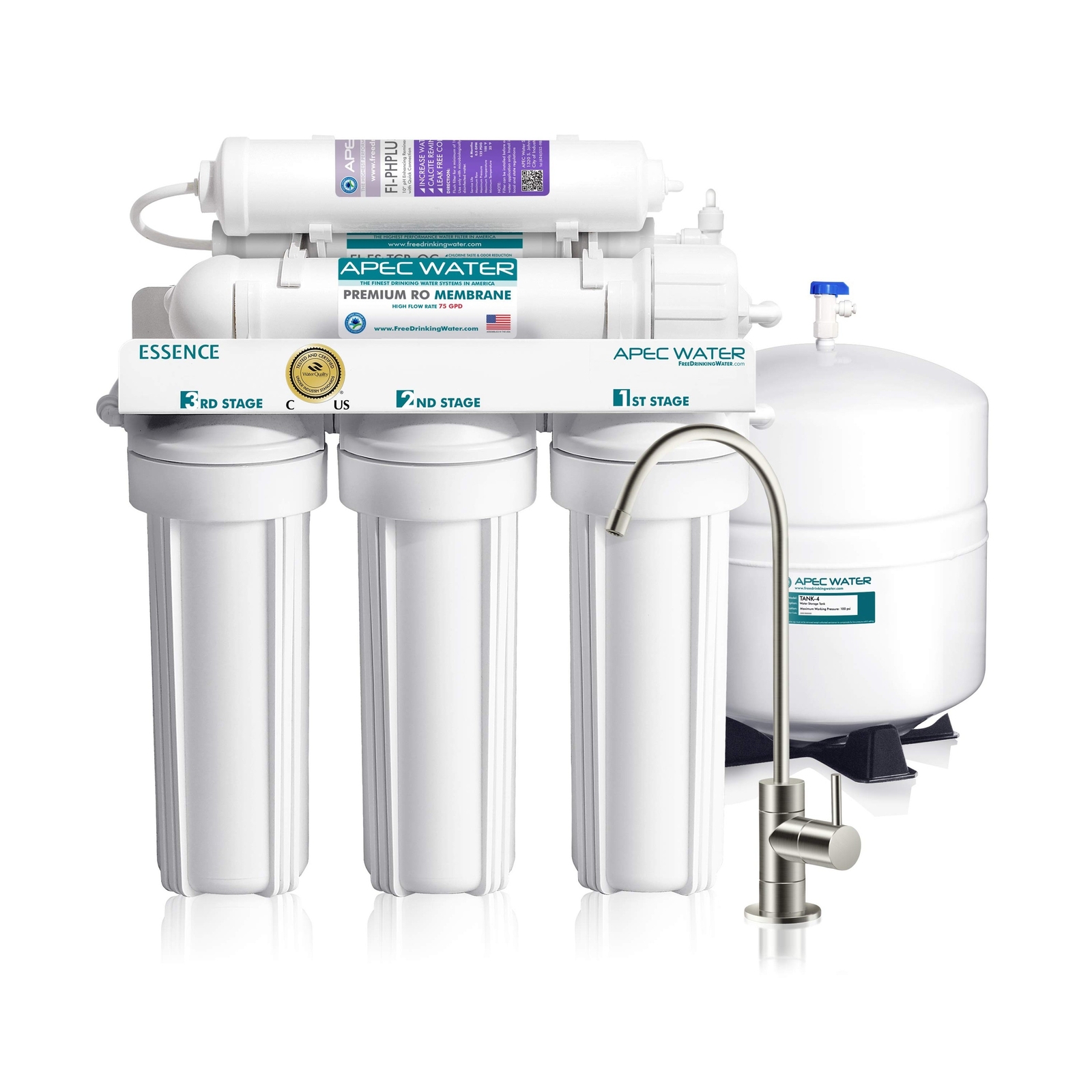 APEC Water Systems ROES-PH75 Essence Series Top Tier Alkaline Mineral pH+ 75 …