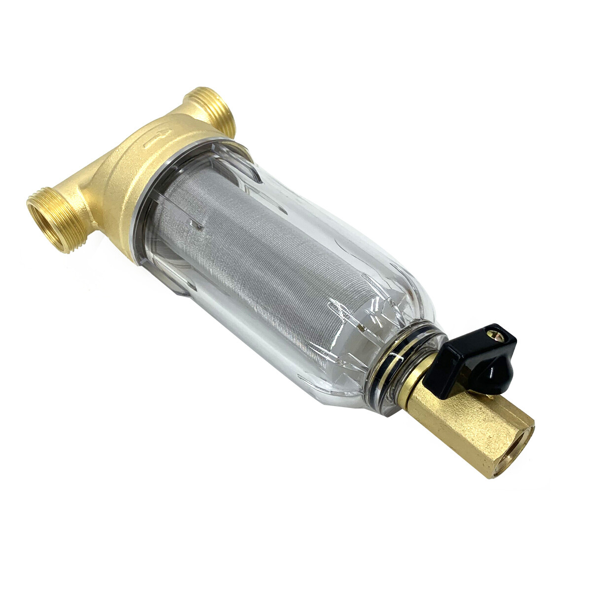 Spin Down Filter Reusable Whole House Sediment Water Filter 1″ MNPT+ 3/4″ FNPT