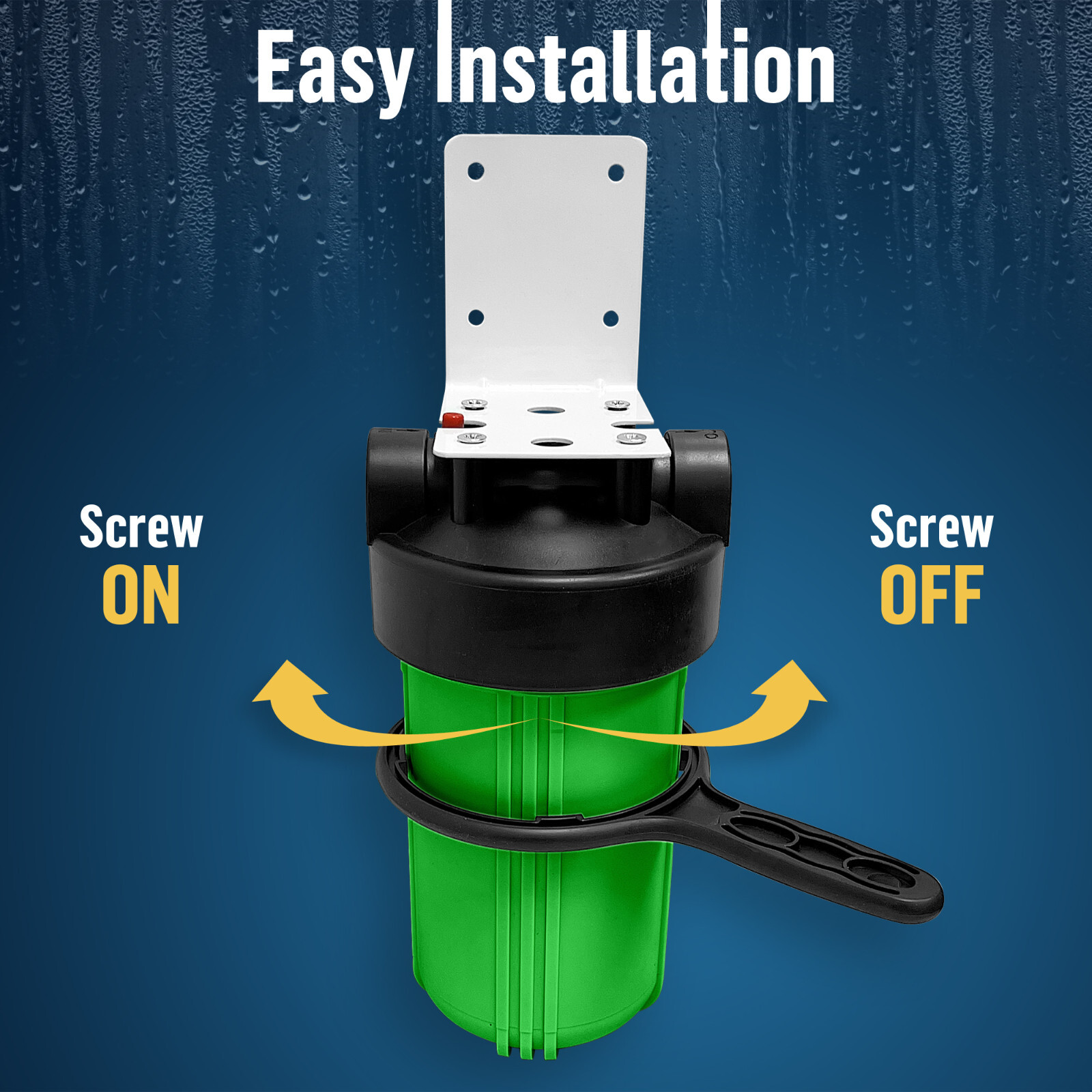 1 Green High Capacity 10 x 4.5” Whole House Filter Purifier System 1” Brass Port