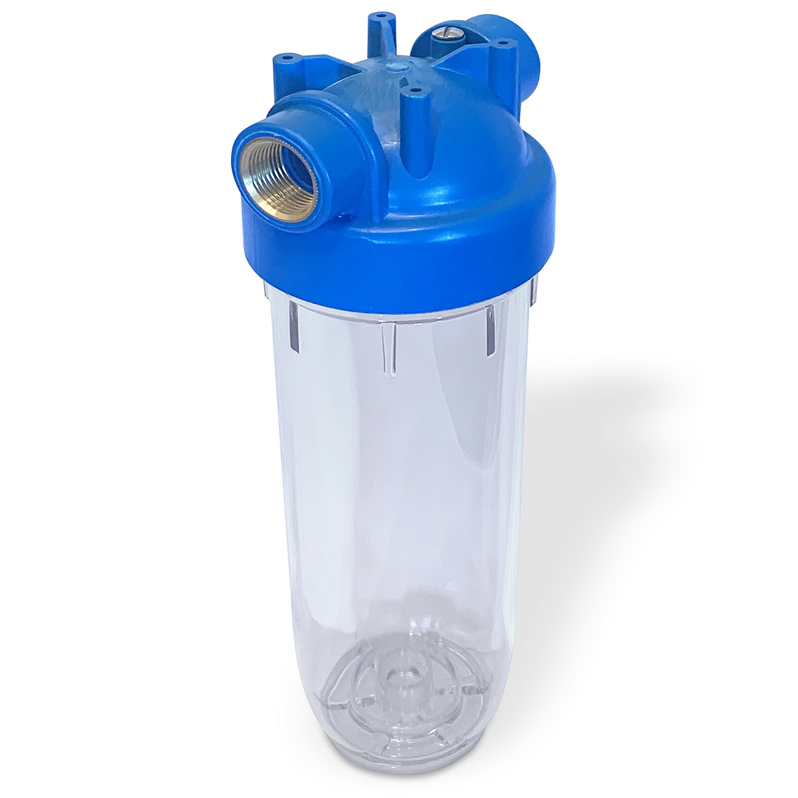 3 European Design Transparent Standard 10 inch Water Filter Housing, 3/4” Port