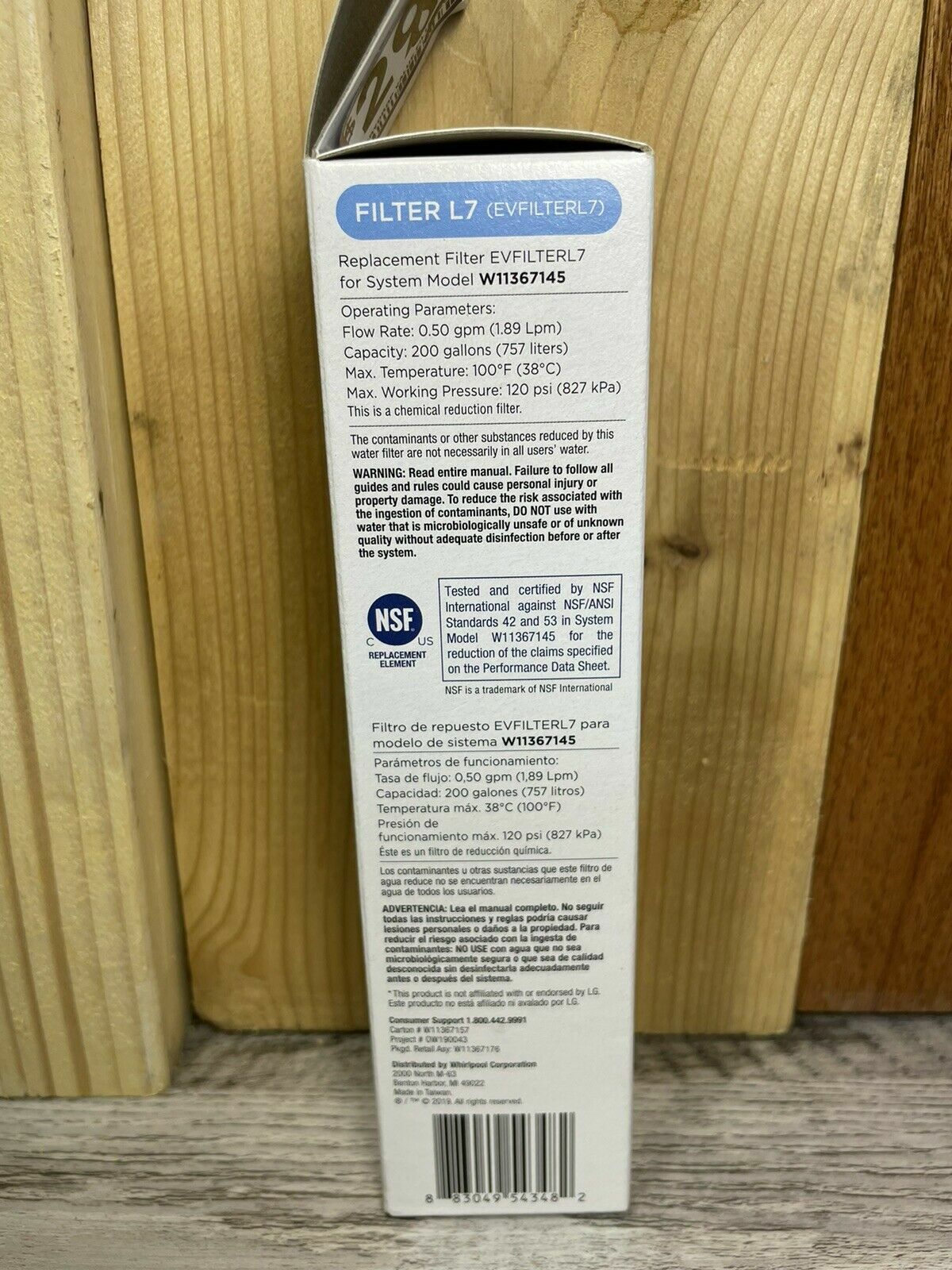 EveryDrop Value FILTER L7 by Whirlpool for LG LT700 200 Gallon NSF Rated Filter